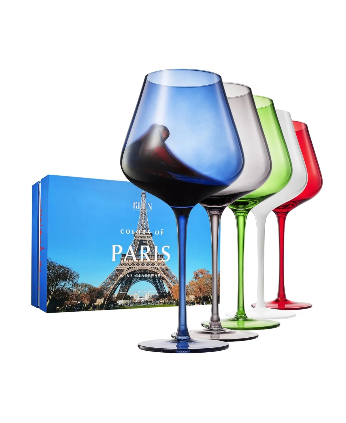 Paris France Wine Glasses Set of 5 - Image 4