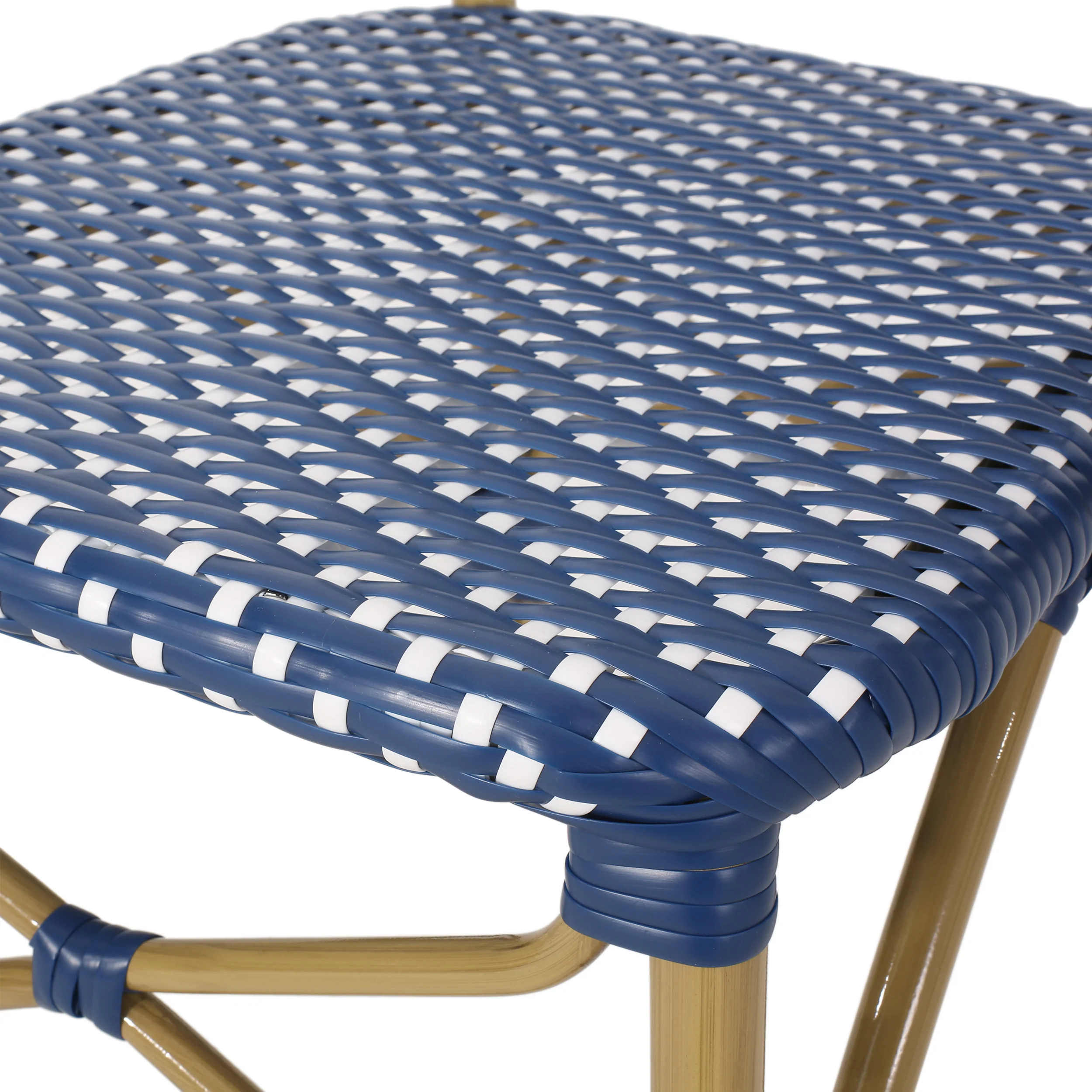 Paul French Bistro Outdoor Dining Chairs, Set of 2 Blue & White - Image 12