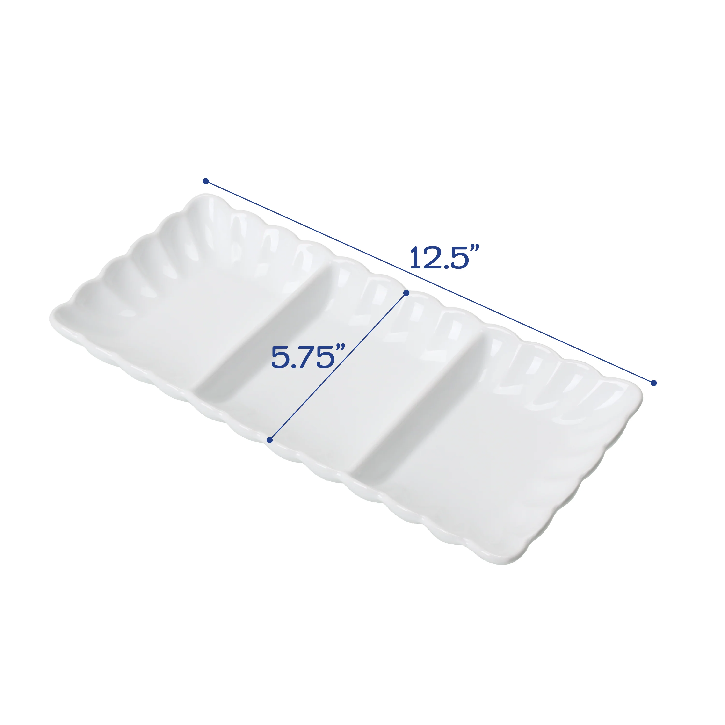 Petal Set of 2 Divided Serving Dish - Image 3
