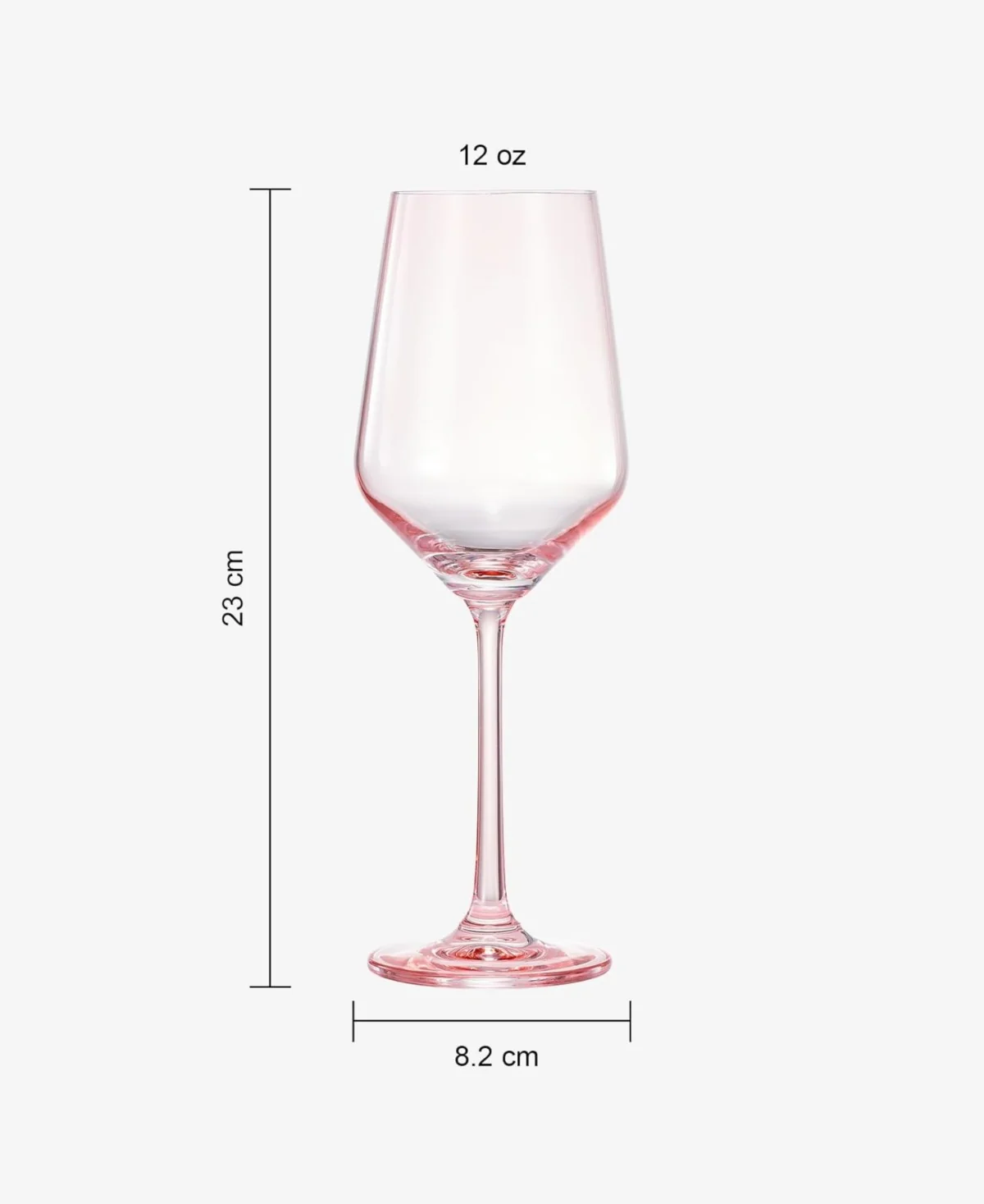 Pink Mirage Colored Crystal Wine Glasses Set of 2 - Image 4