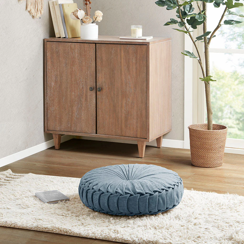 Chenille Round Floor Cushion - Image 3