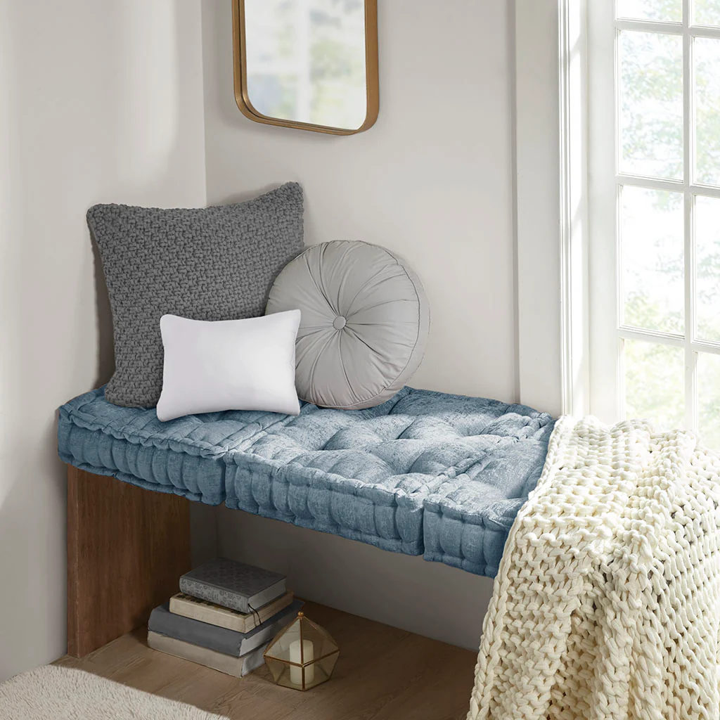 Chenille Tufted Square Floor Cushion - Image 15