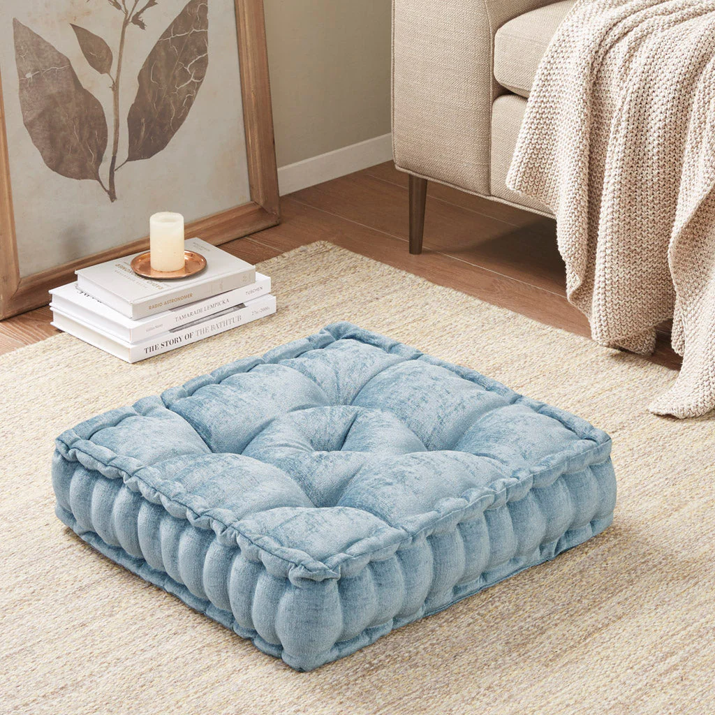 Chenille Tufted Square Floor Cushion - Image 2