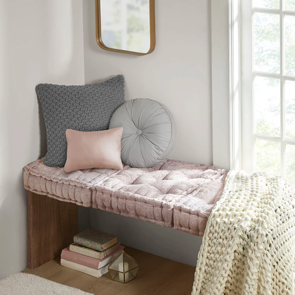 Chenille Tufted Square Floor Cushion - Image 20
