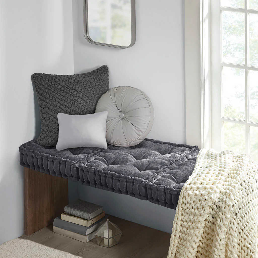Chenille Tufted Square Floor Cushion - Image 27