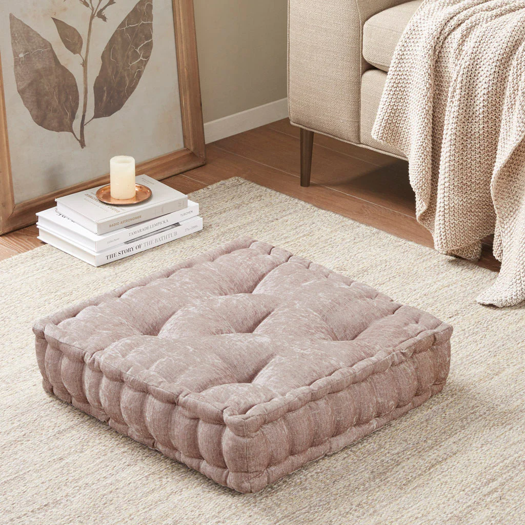 Chenille Tufted Square Floor Cushion - Image 3