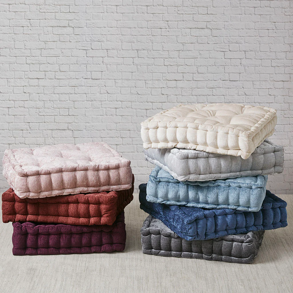 Chenille Tufted Square Floor Cushion - Image 33
