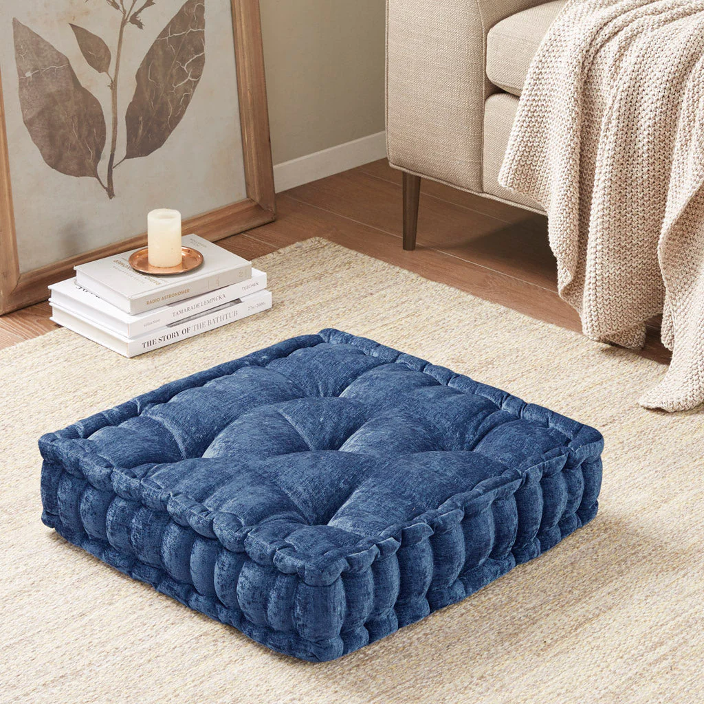 Chenille Tufted Square Floor Cushion - Image 6