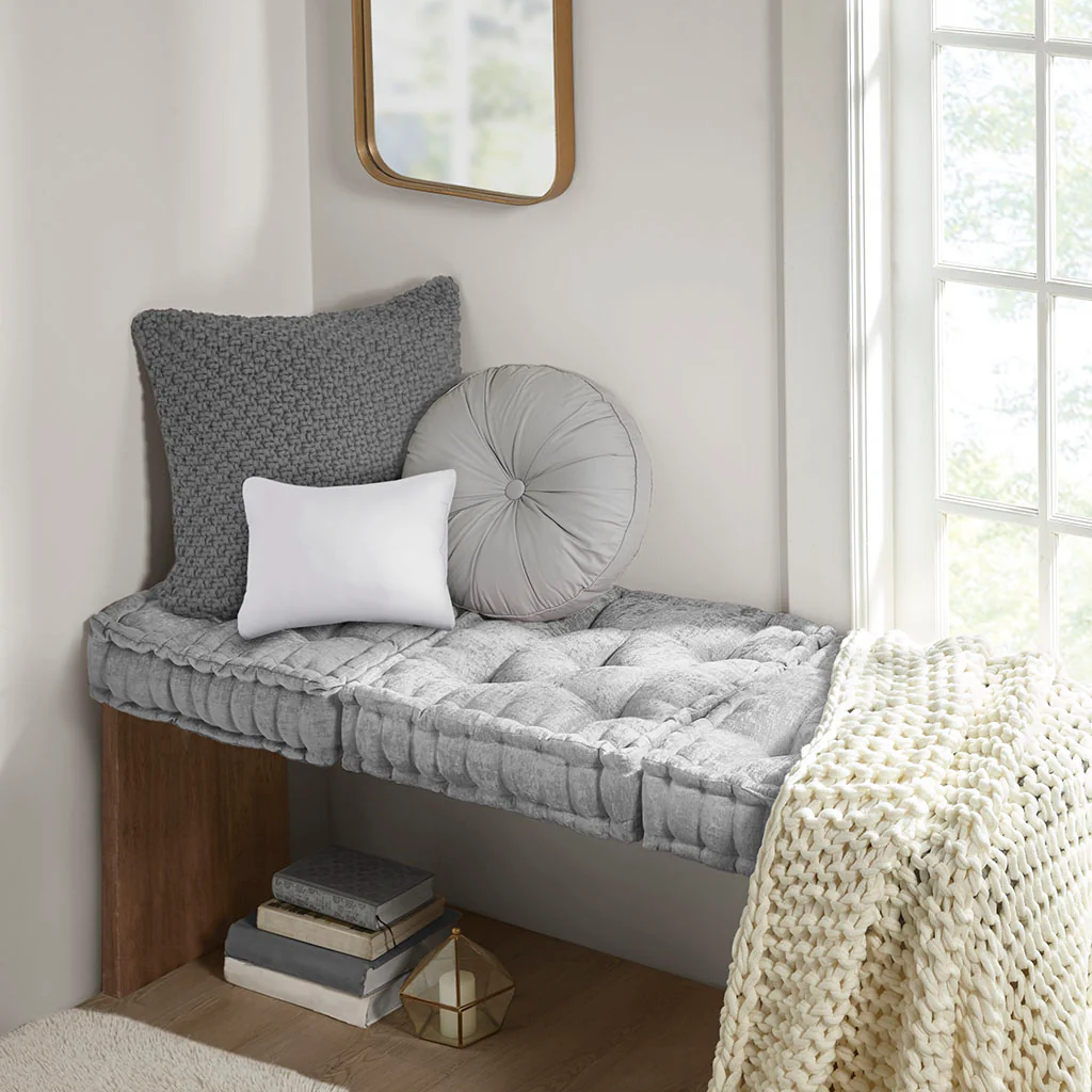Chenille Tufted Square Floor Cushion - Image 8