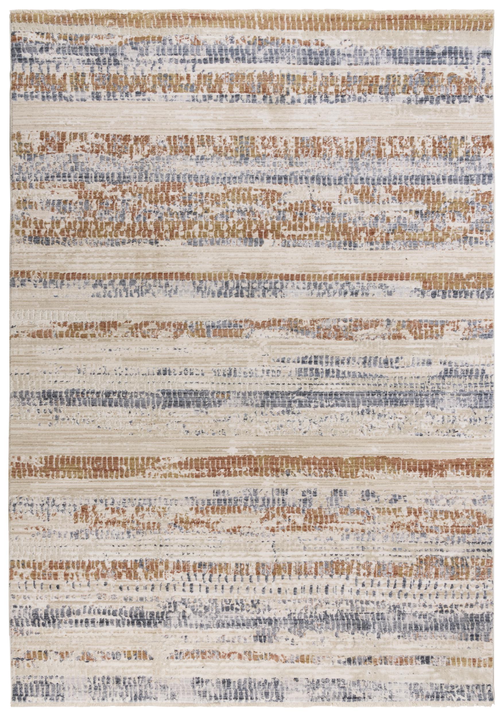 Power Loomed Abstract/Striped Area Rug