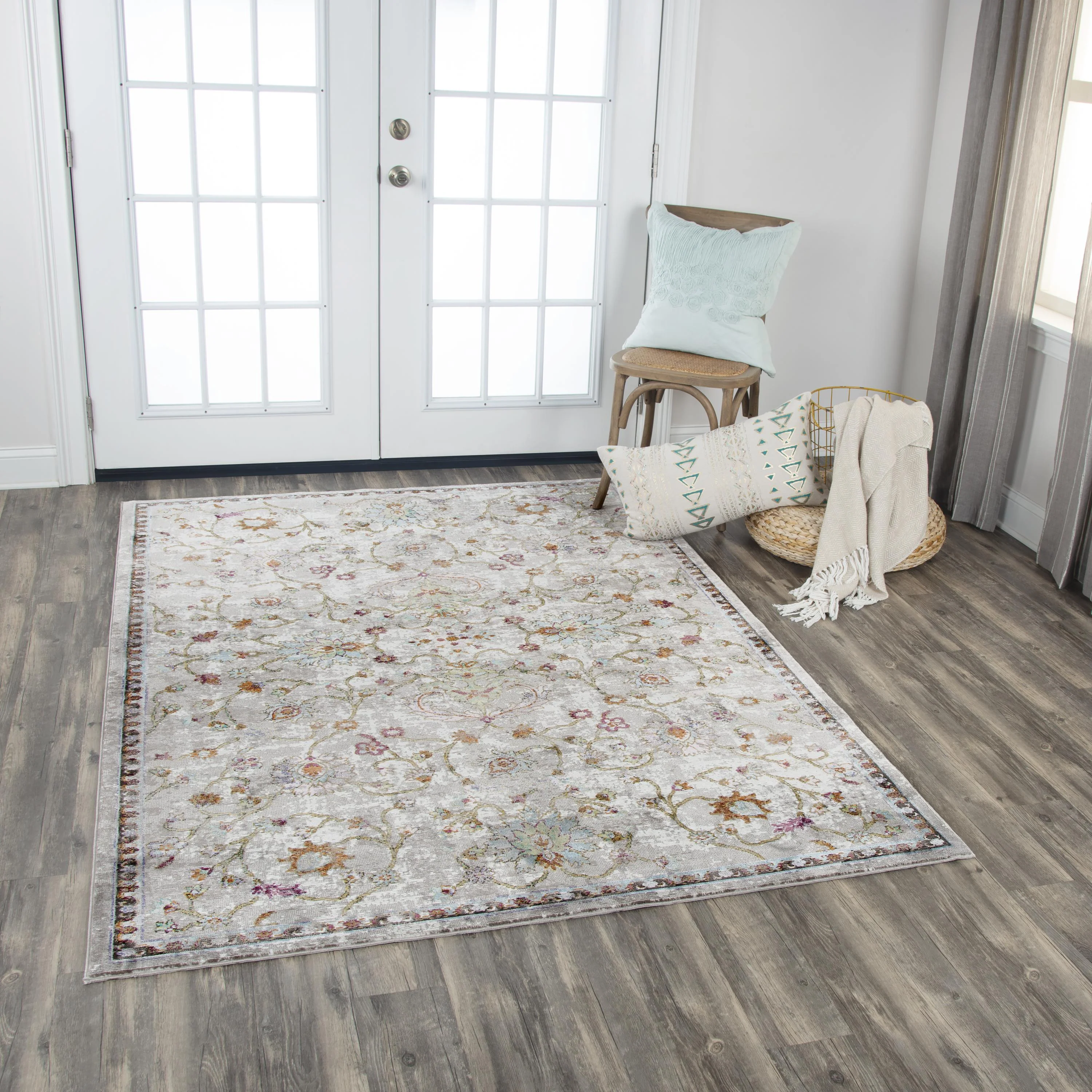 Power Loomed Vine/Scroll Work Area Rug - Image 2