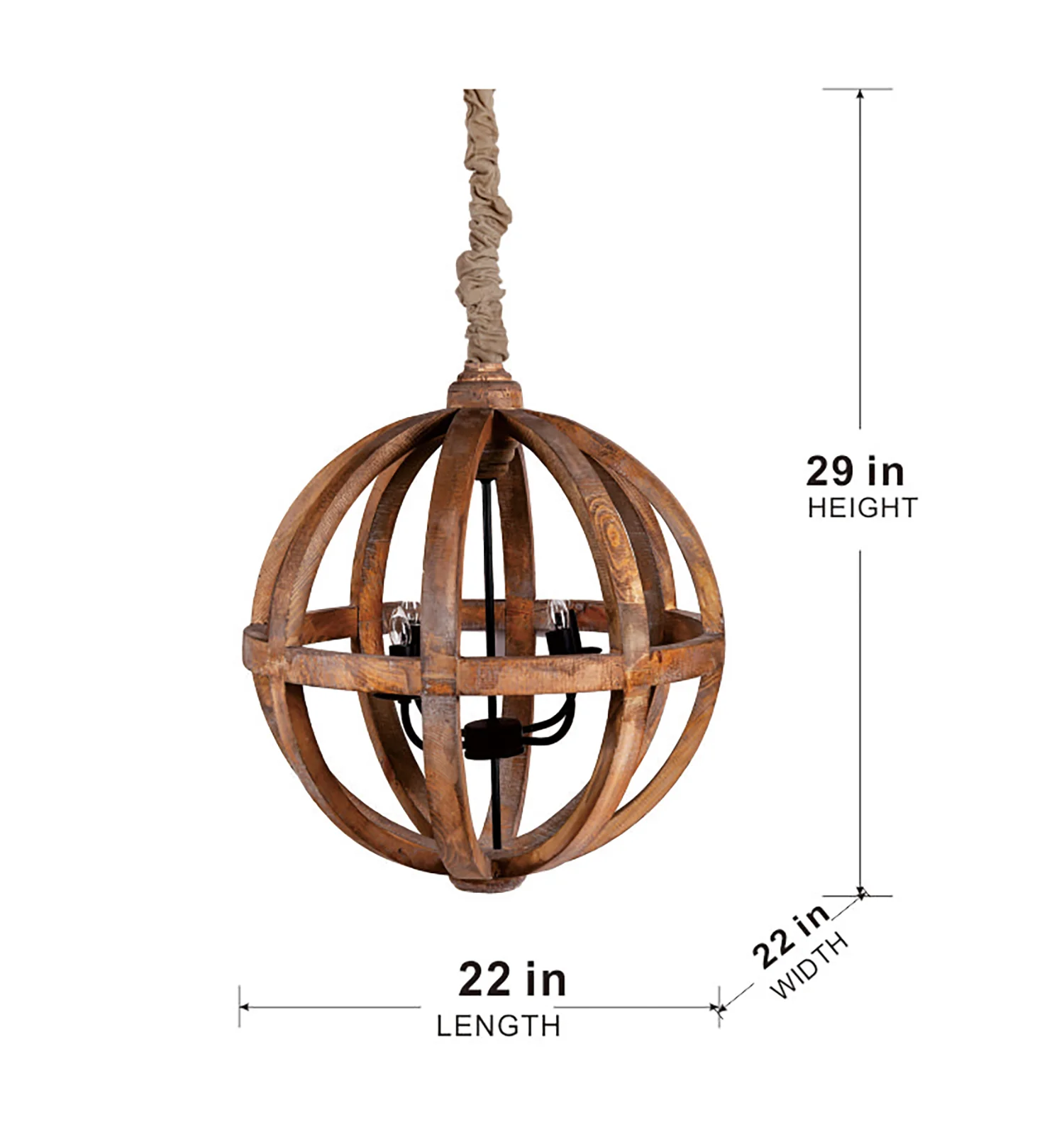 Pratt Sphere Four-Light Chandelier - Image 3