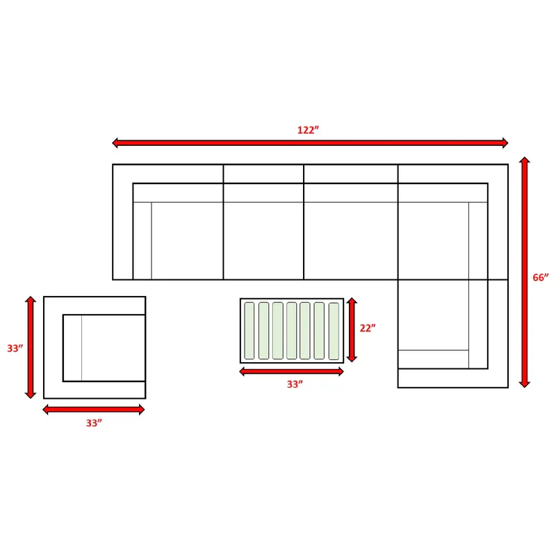 Pre-Assembled 7-Piece Rattan Sectional - Image 6
