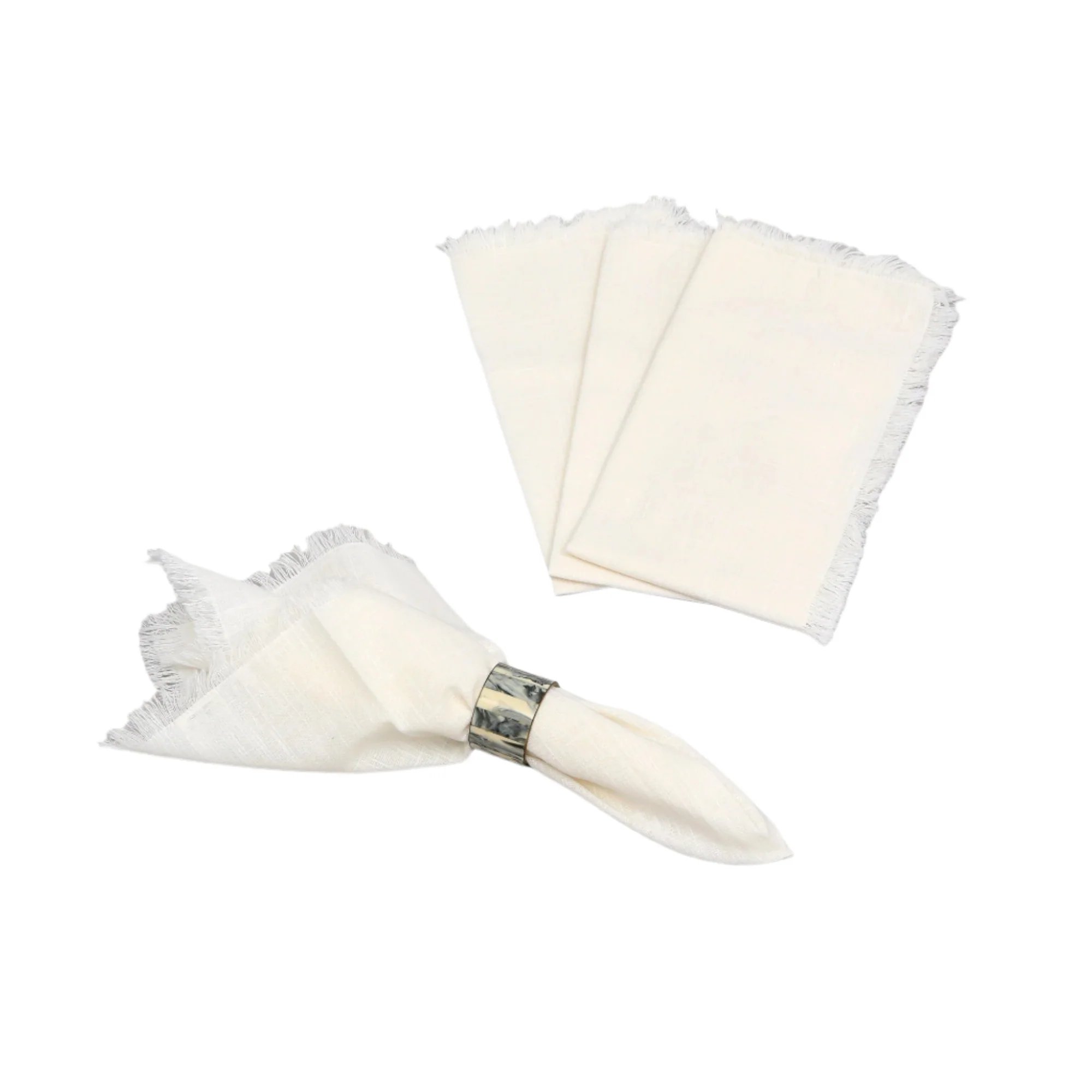 Premium Cotton Classic Hemstitch 20x20 Dinner Napkins, Set of 4 - Image 11