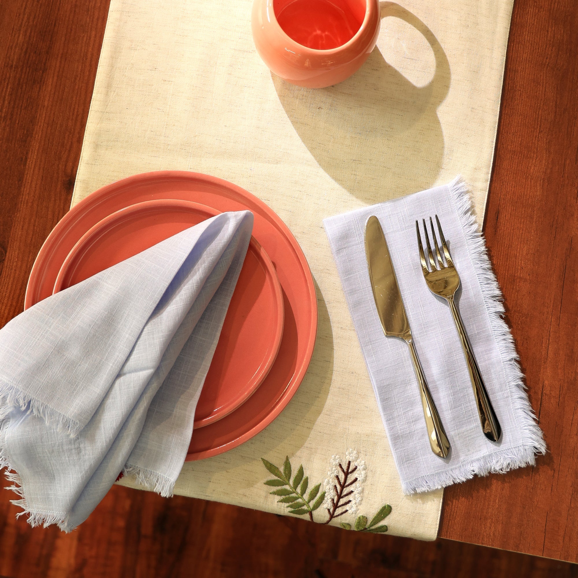 Premium Cotton Classic Hemstitch 20x20 Dinner Napkins, Set of 4 - Image 18