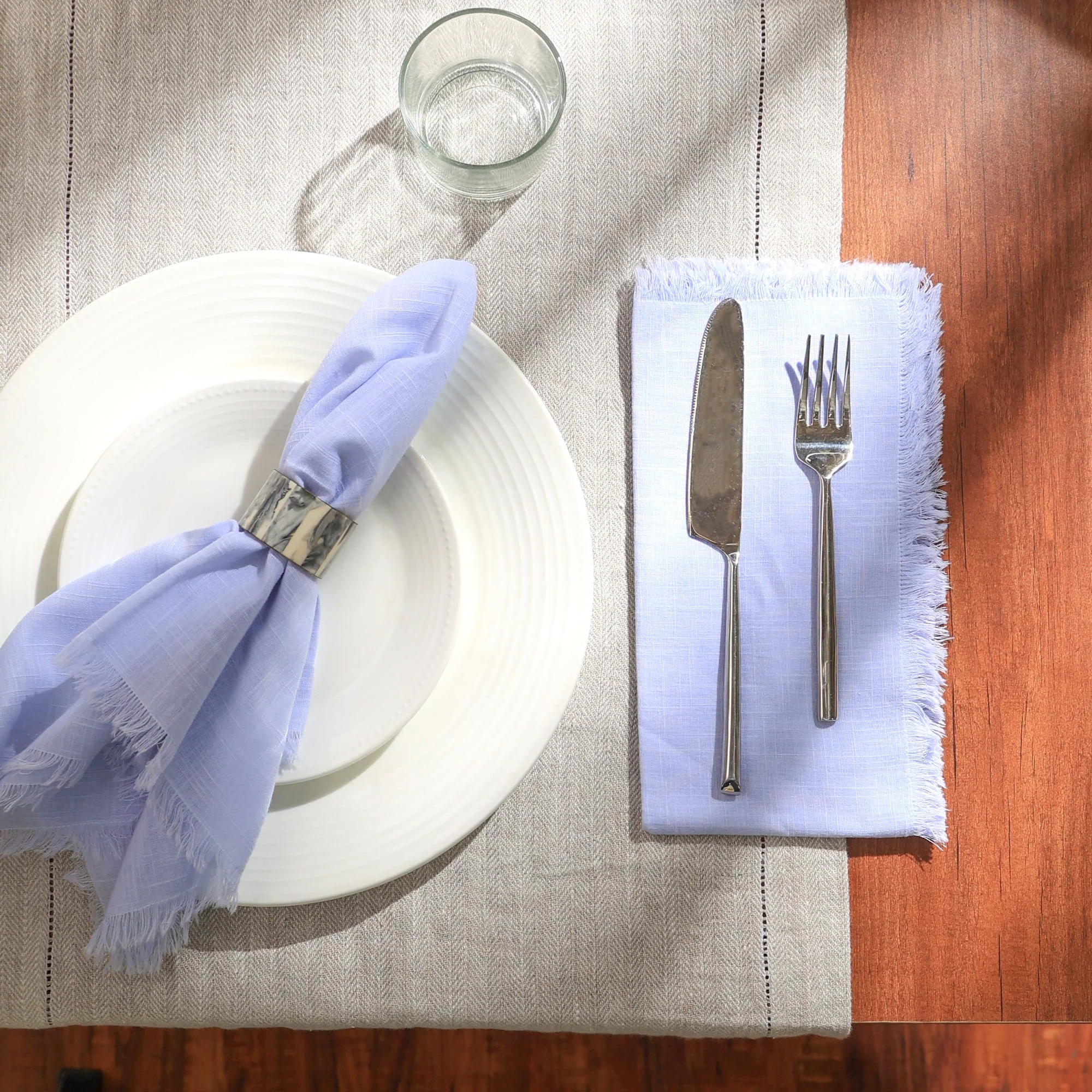 Premium Cotton Classic Hemstitch 20x20 Dinner Napkins, Set of 4 - Image 19