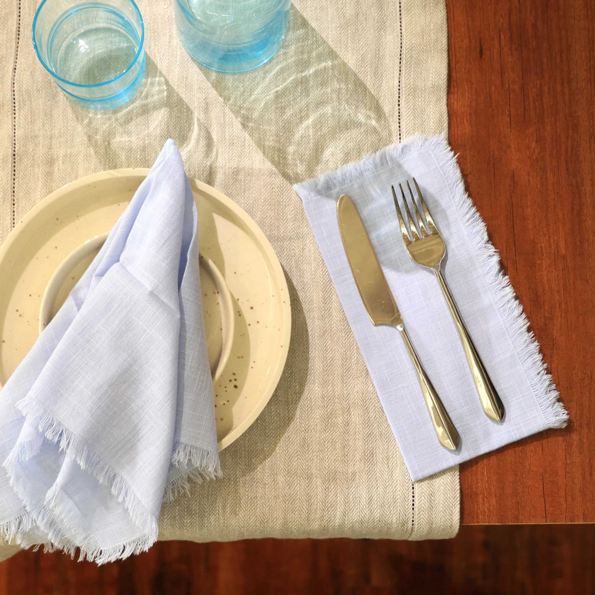 Premium Cotton Classic Hemstitch 20x20 Dinner Napkins, Set of 4 - Image 20