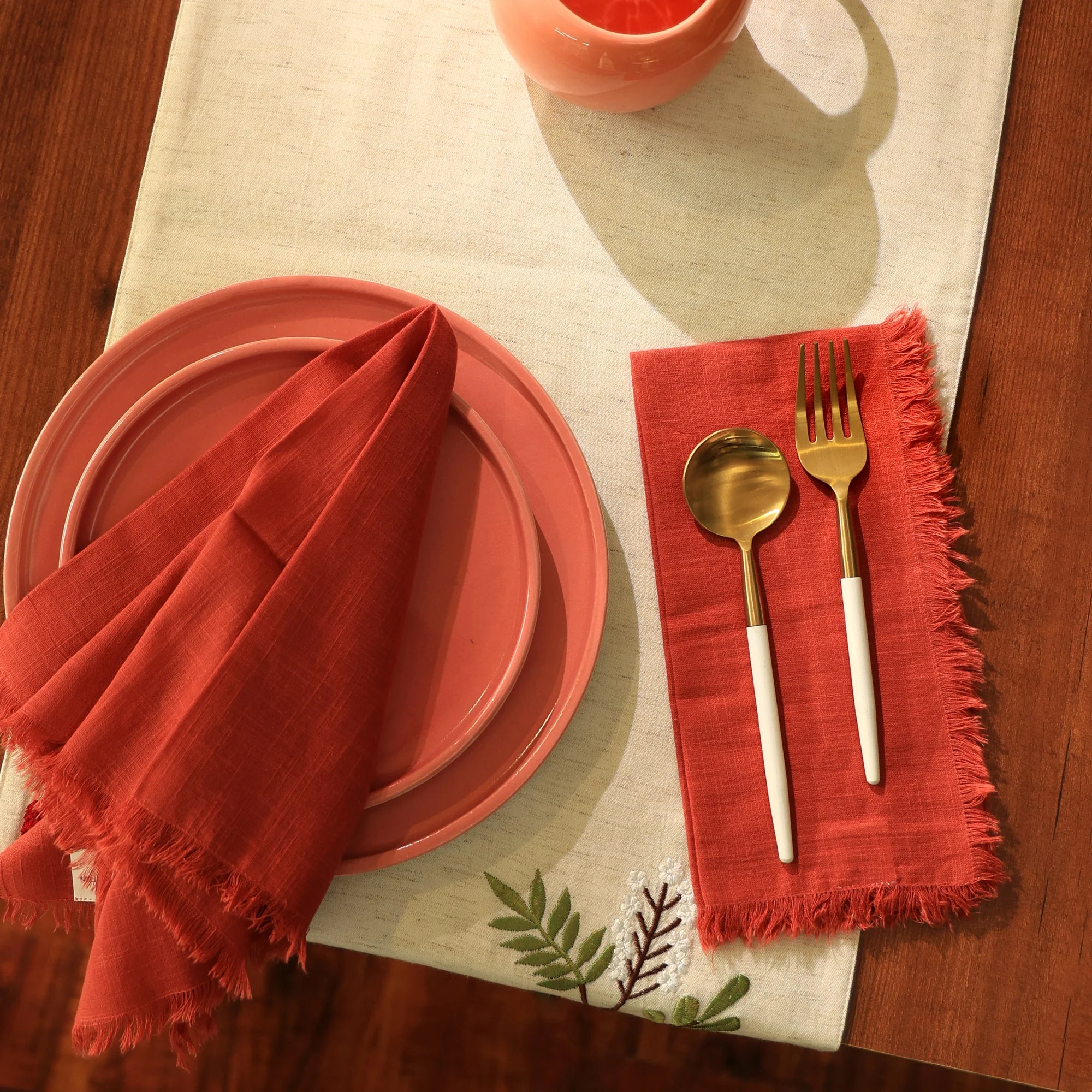 Premium Cotton Classic Hemstitch 20x20 Dinner Napkins, Set of 4 - Image 25