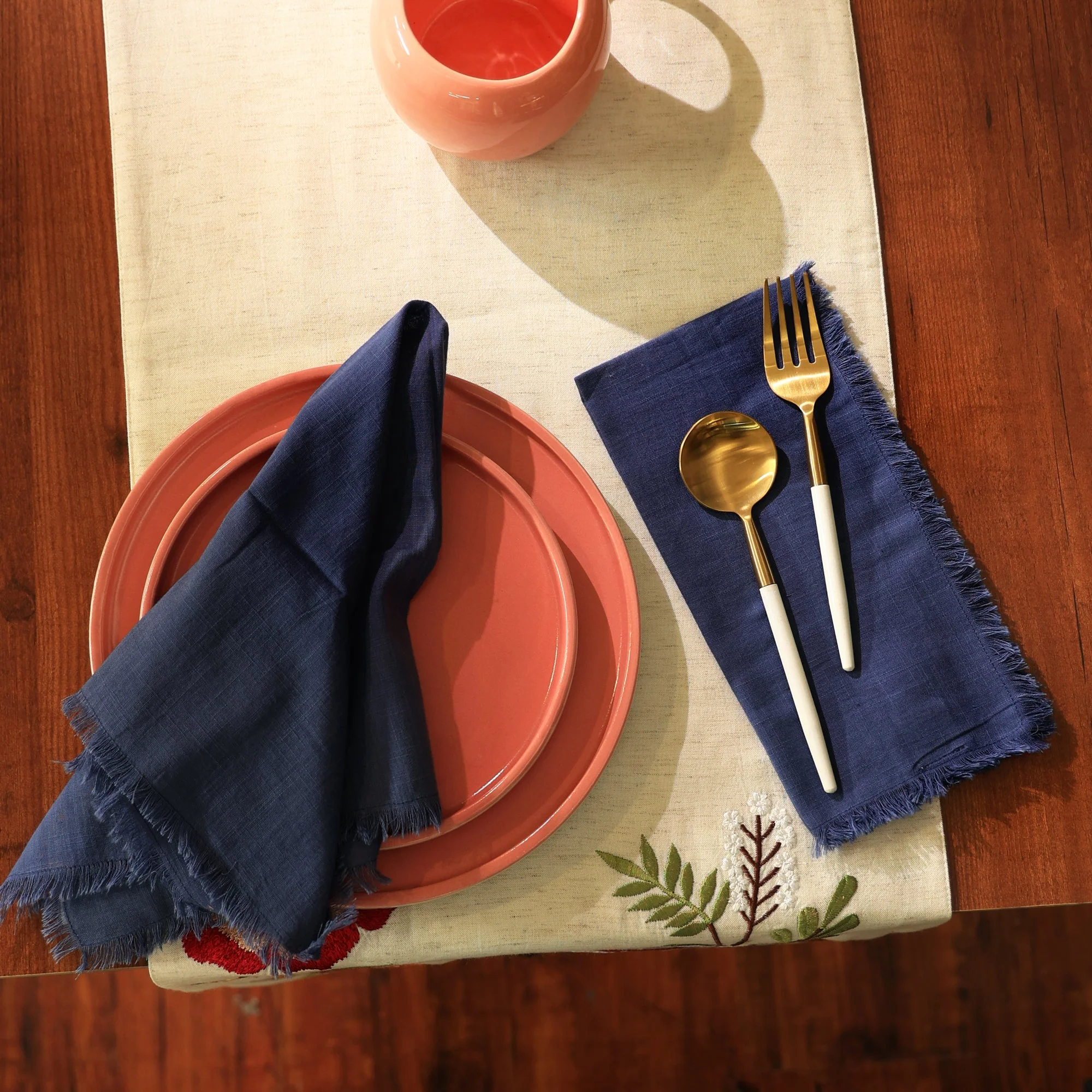 Premium Cotton Classic Hemstitch 20x20 Dinner Napkins, Set of 4 - Image 7