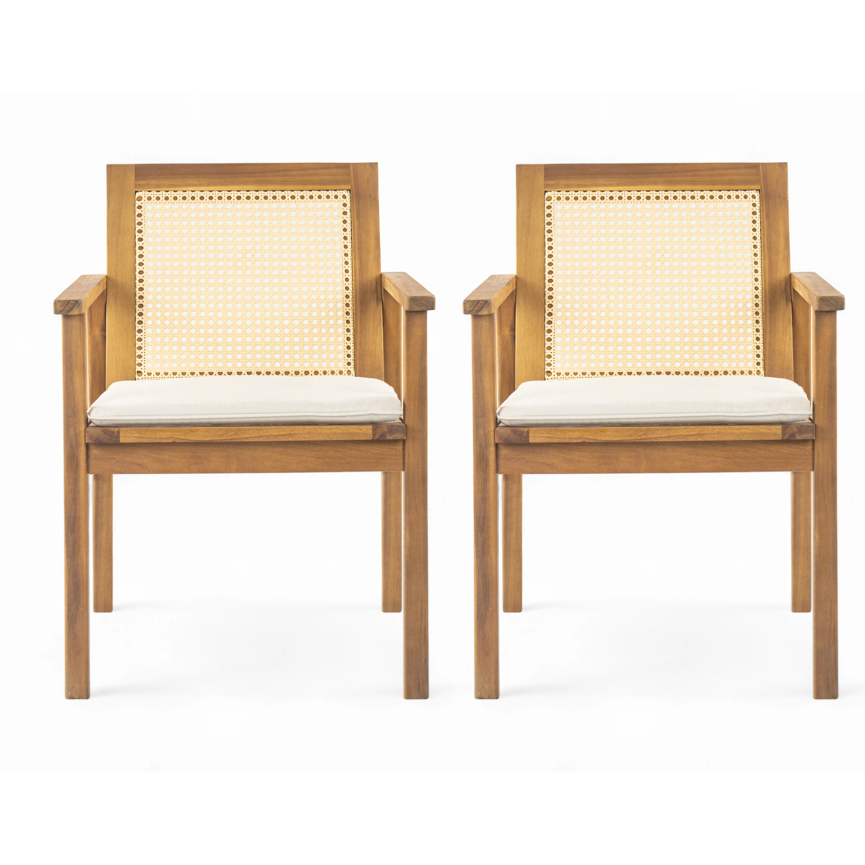 Preston Outdoor Dining Chair with Cushion, Set of 2 - Image 2