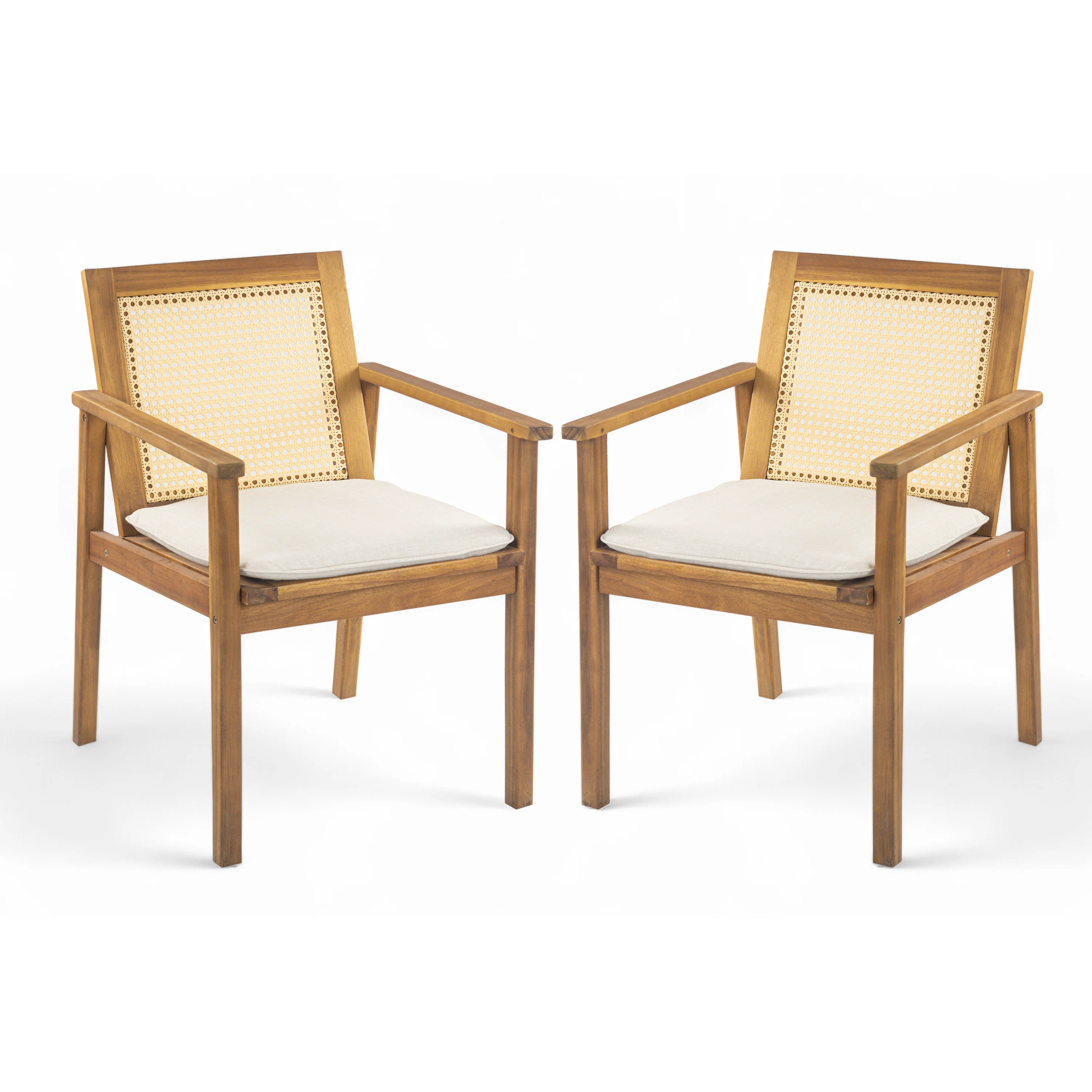 Preston Outdoor Dining Chair with Cushion, Set of 2 - Image 3