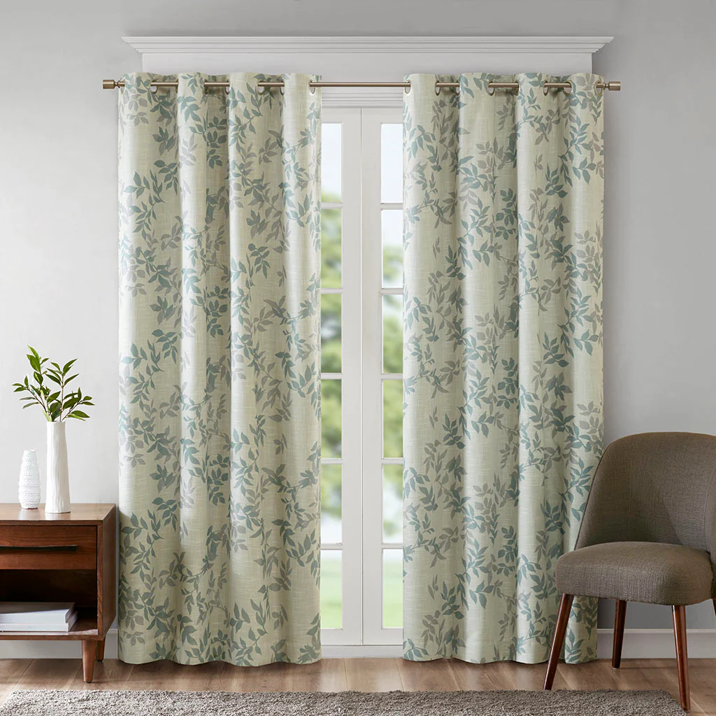 Printed Botanical Blackout Curtain Panel - Image 2