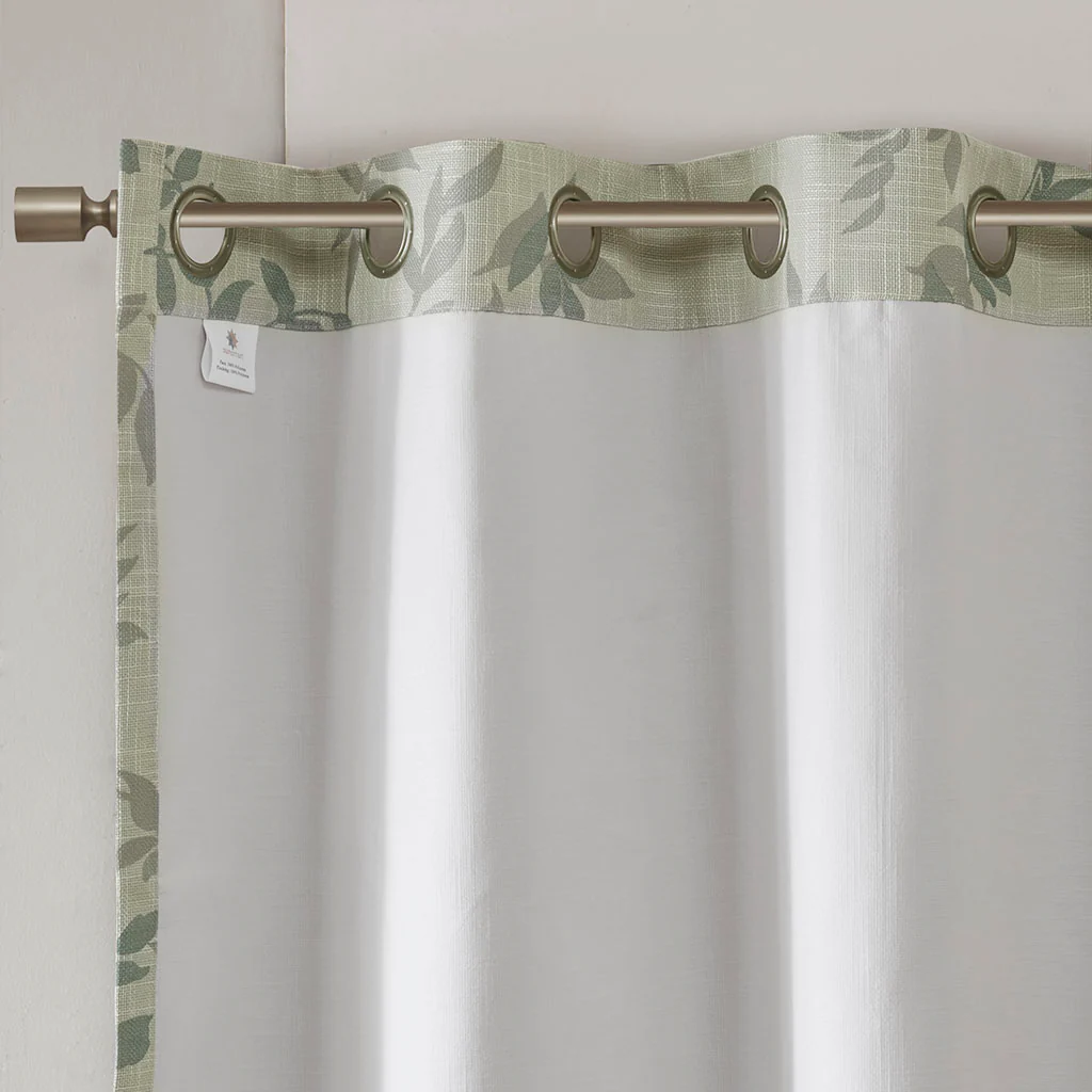 Printed Botanical Blackout Curtain Panel - Image 4