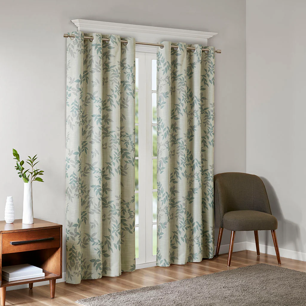 Printed Botanical Blackout Curtain Panel - Image 6