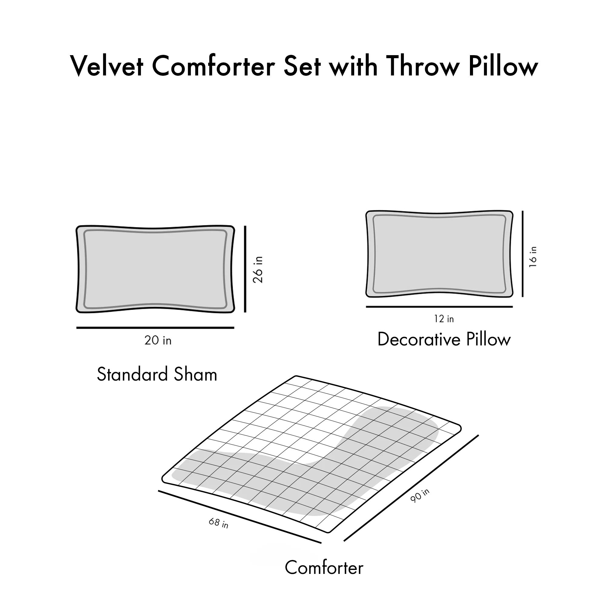 Purple Velvet Twin/Twin XL Comforter Set with Throw Pillow - Image 14