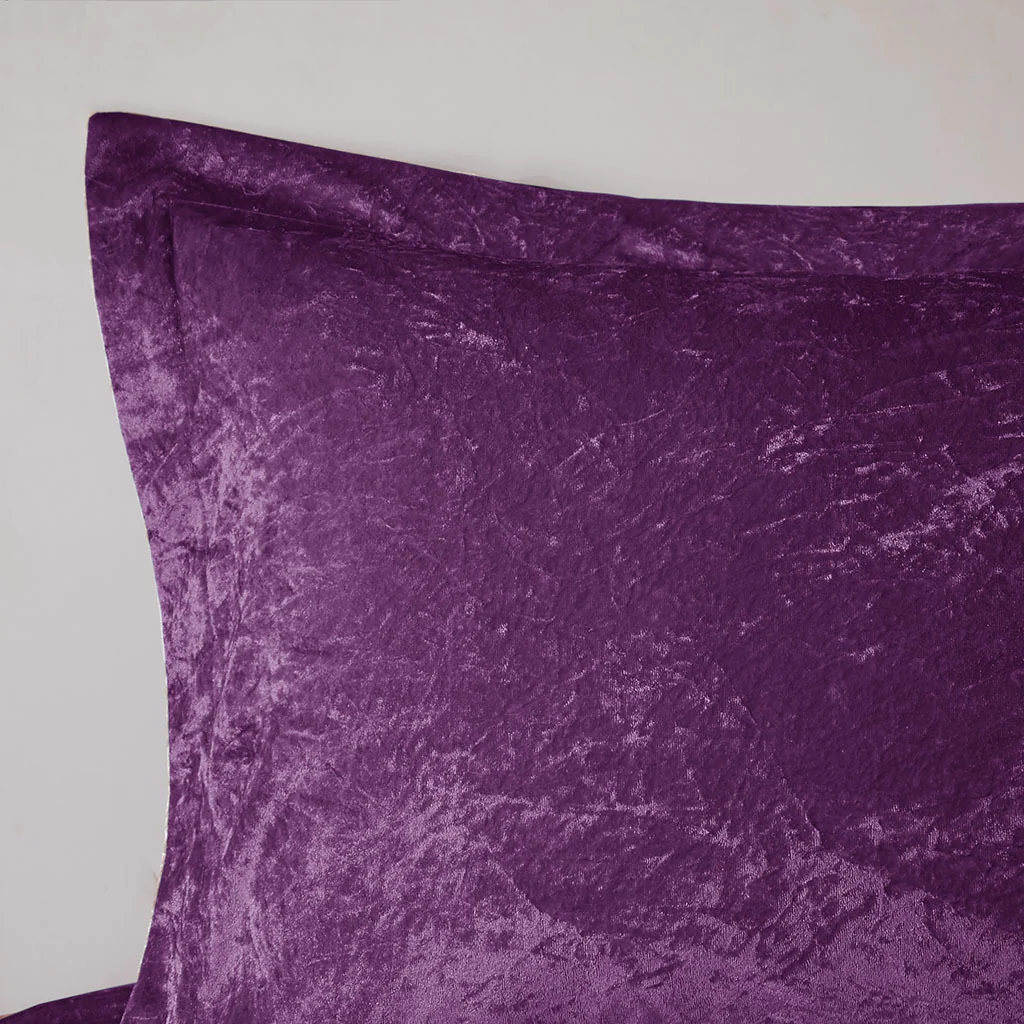 Purple Velvet Twin/Twin XL Comforter Set with Throw Pillow - Image 2