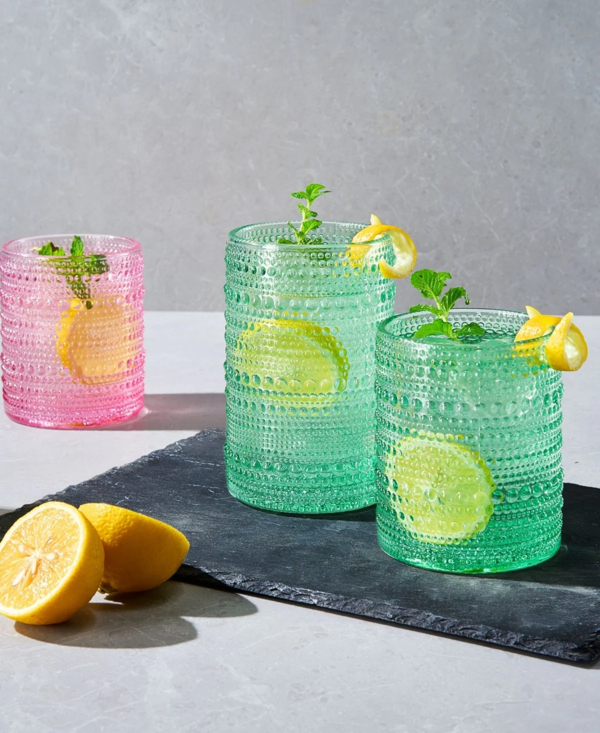 Rainbow Hobnail Highball Glasses Set of 12 - Image 2