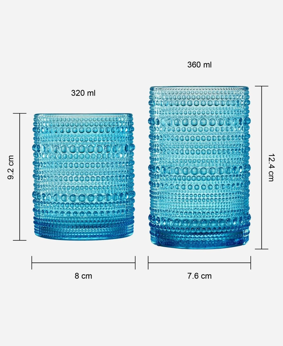 Rainbow Hobnail Highball Glasses Set of 12 - Image 4