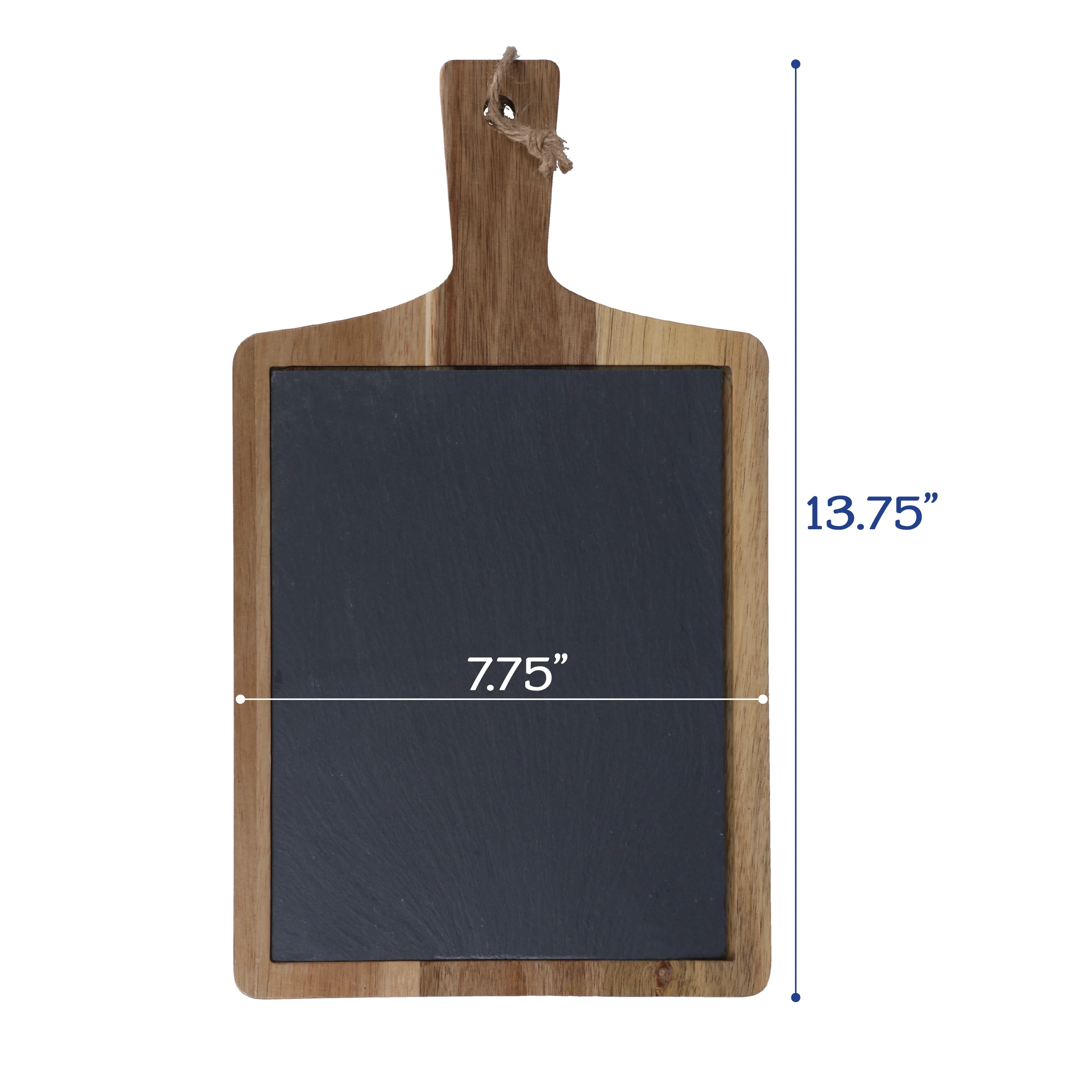 Rectangular Set of 3 Slate and Wood Serving Boards - Image 4