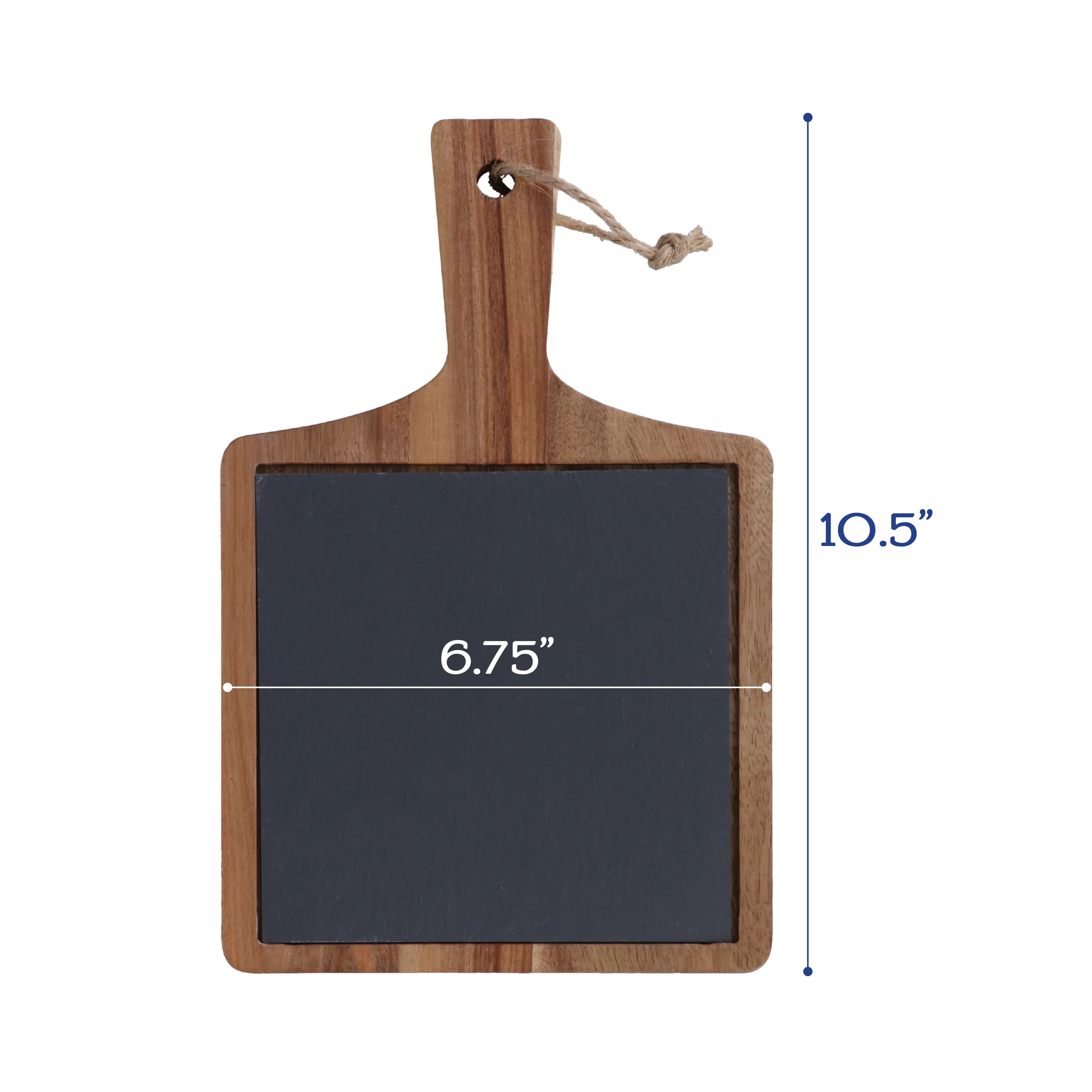 Rectangular Set of 3 Slate and Wood Serving Boards - Image 5