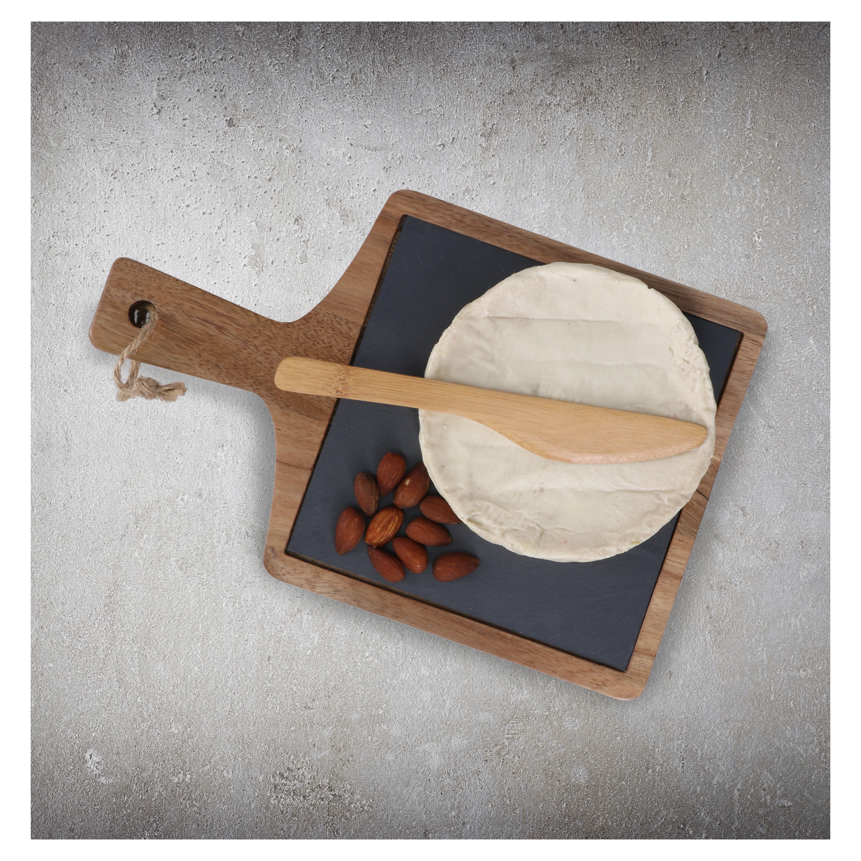 Rectangular Set of 3 Slate and Wood Serving Boards - Image 6