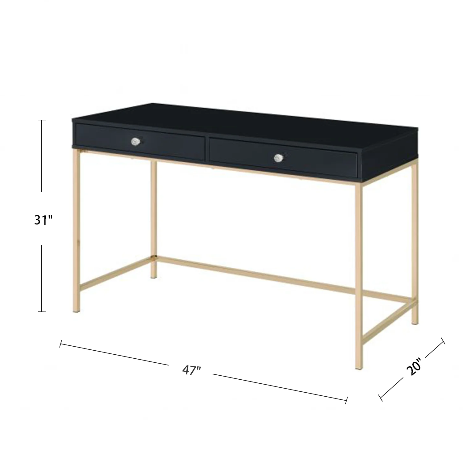 Rectangular Writing Desk with 2 Drawers - Image 3