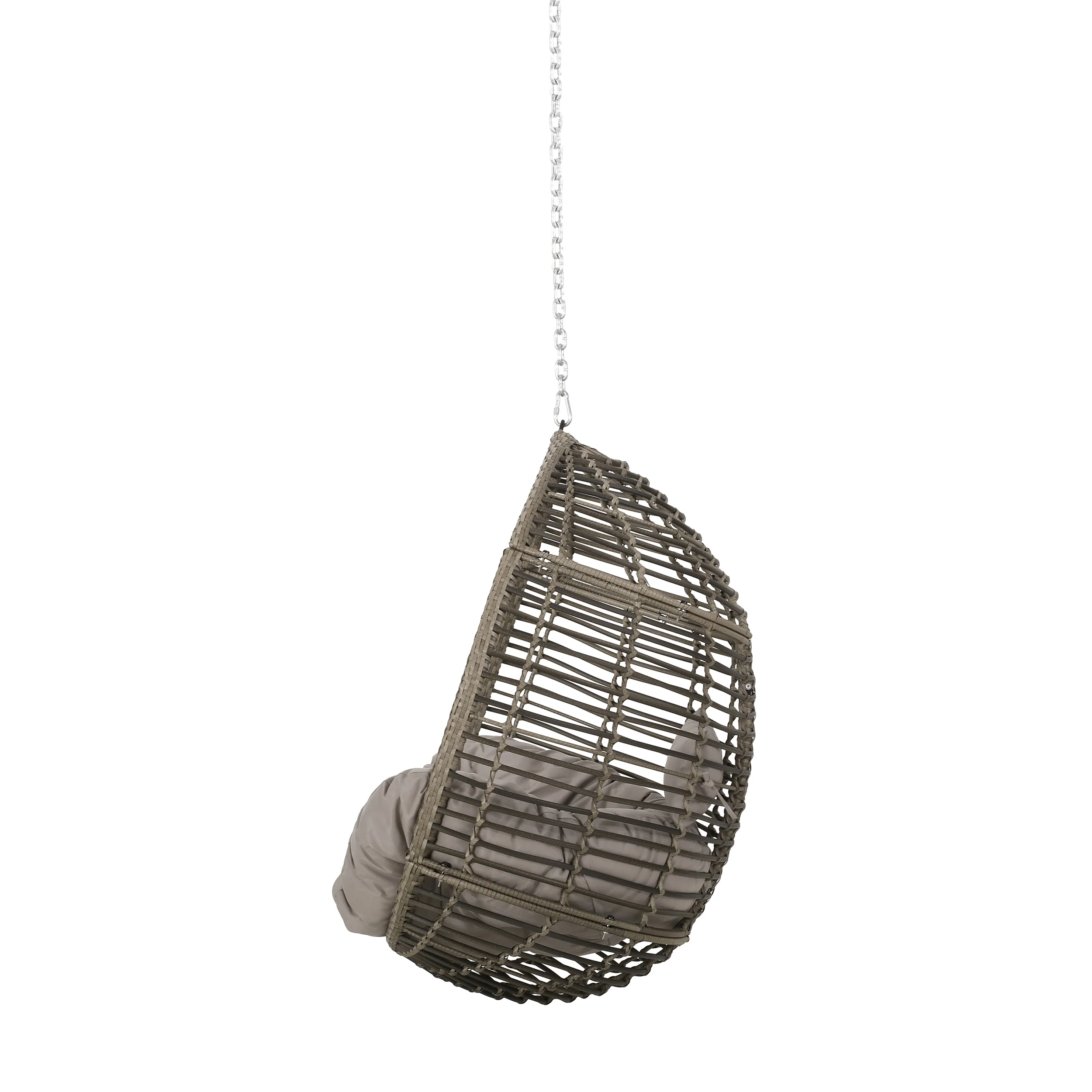 Relished Outdoor Rattan Swingasan™ Hanging Chair with Seat Cushion and Teardrop Shape - Image 14