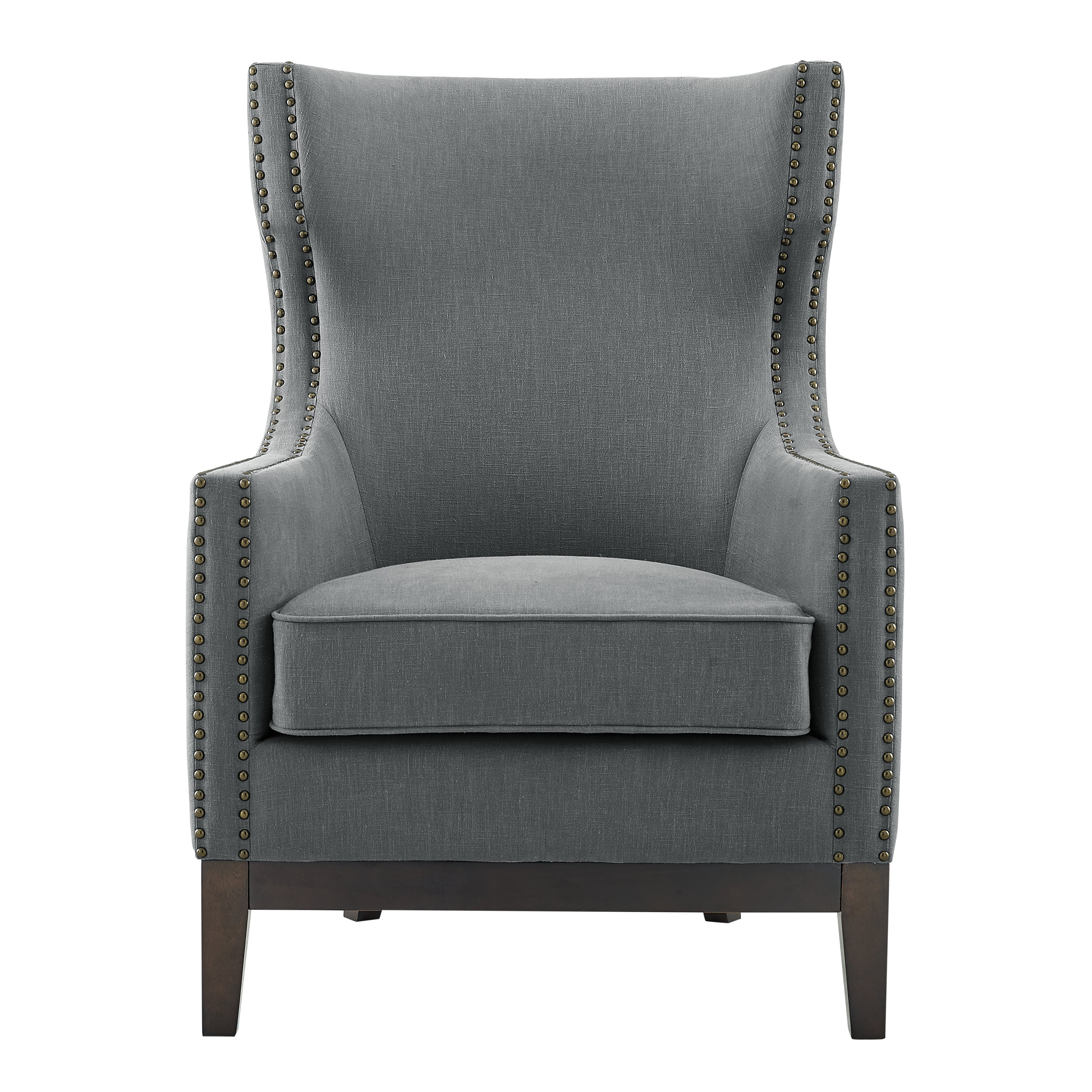 Roswell Linen Wingback Chair - Image 2