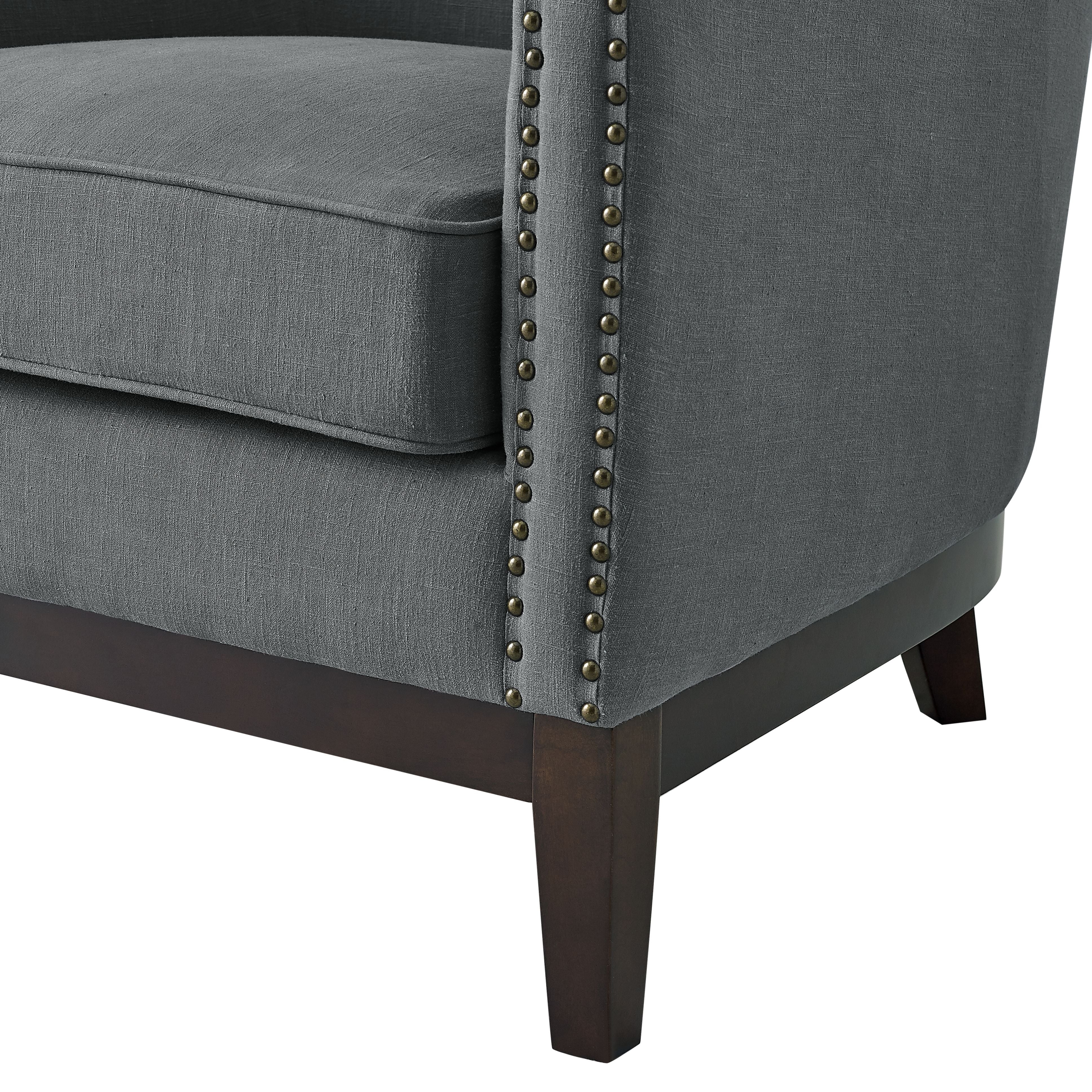 Roswell Linen Wingback Chair - Image 3