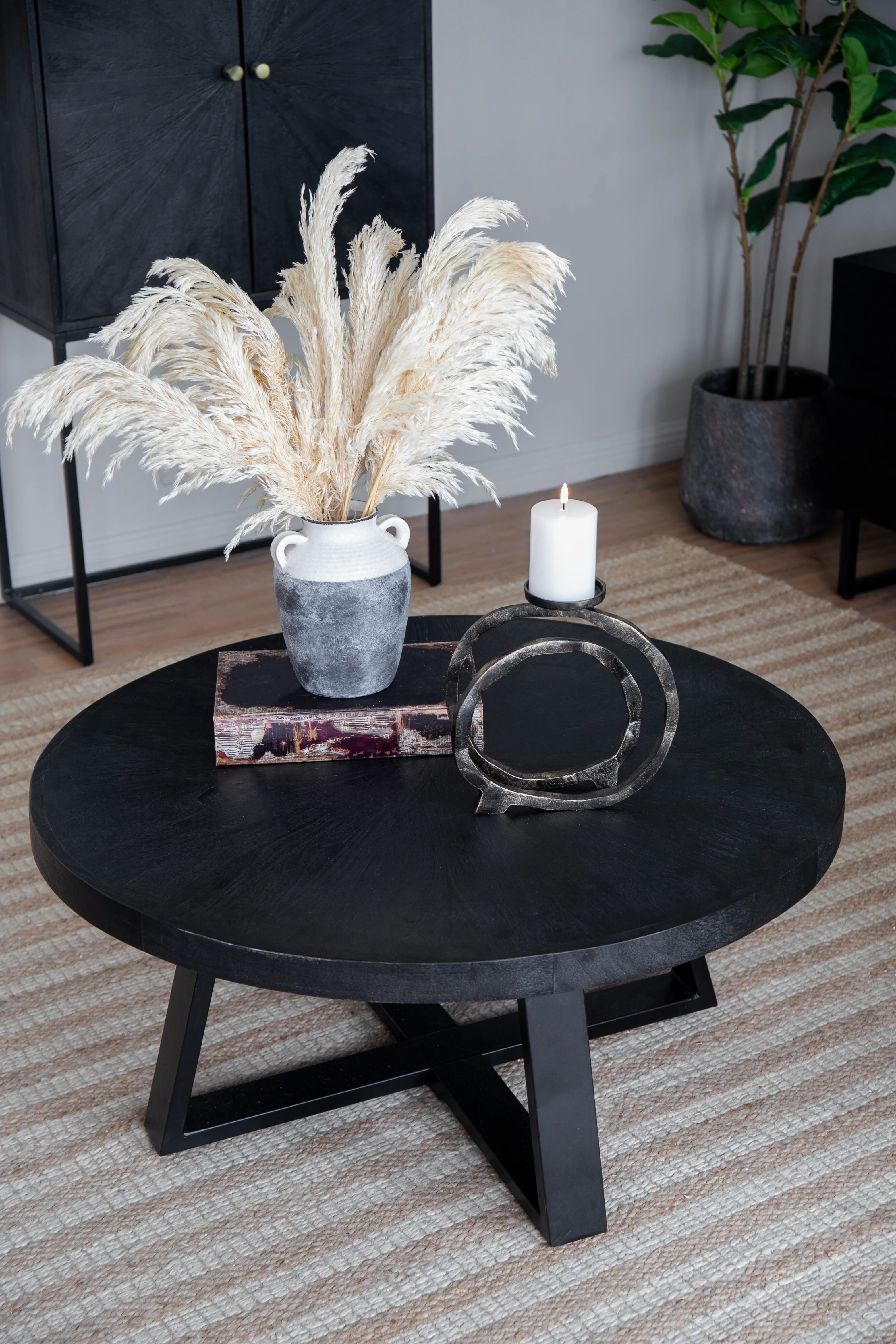 Round Coffee Table, Black - Image 10