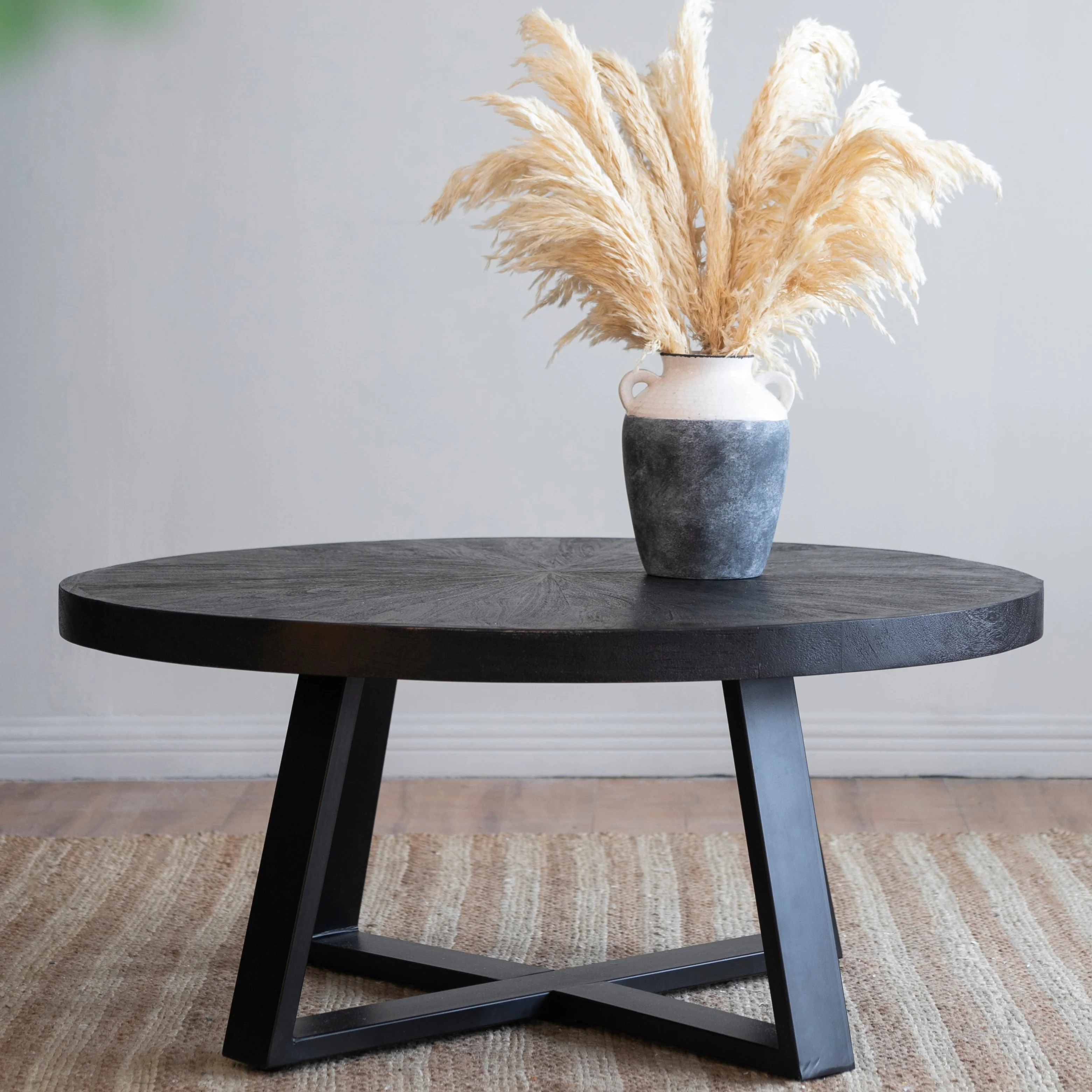Round Coffee Table, Black - Image 2