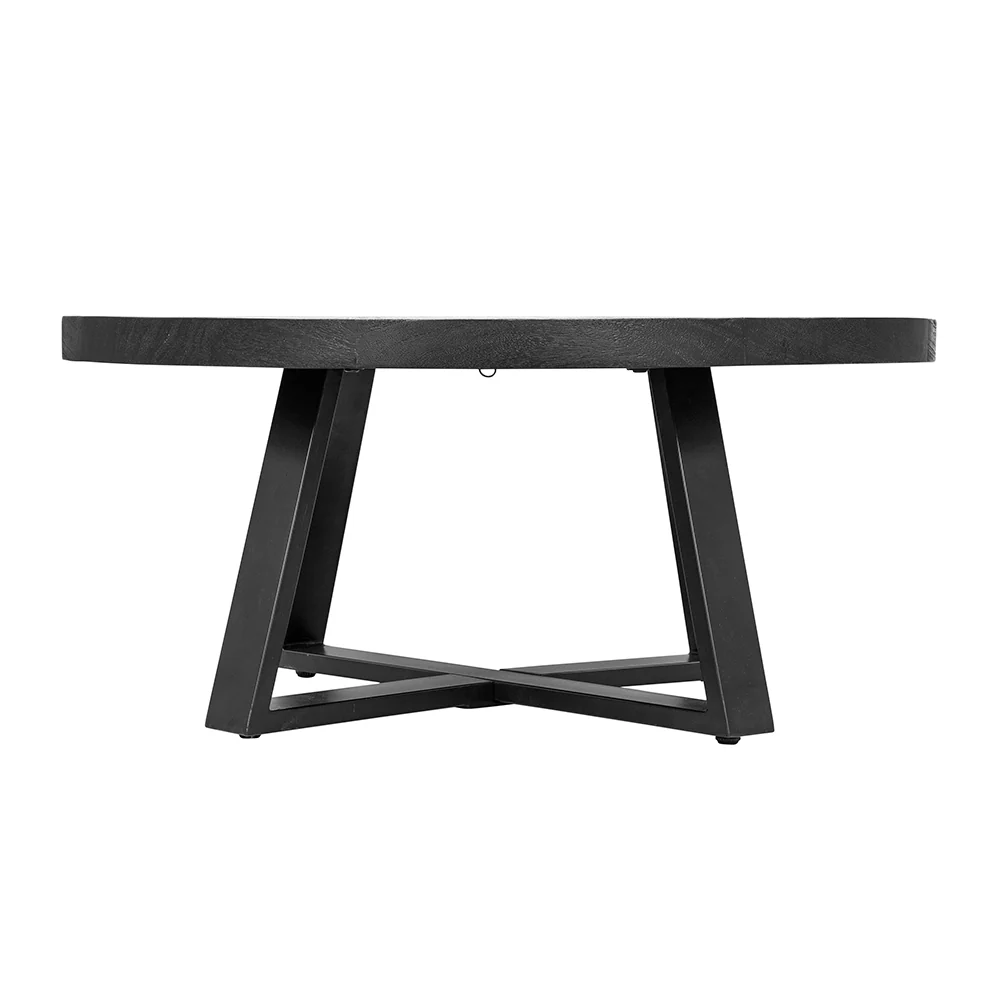 Round Coffee Table, Black - Image 4