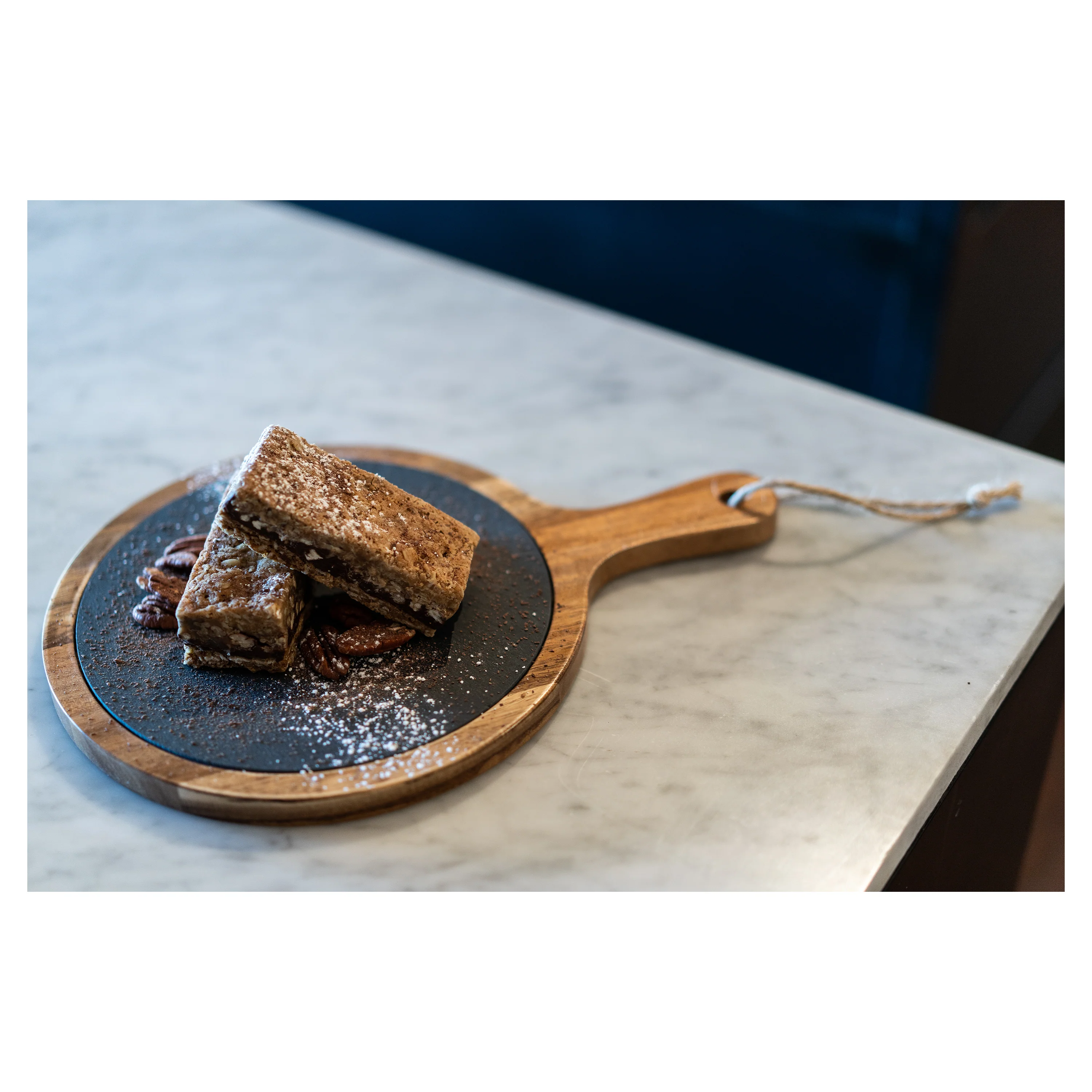 Round Set of 3 Slate and Wood Serving Boards - Image 7