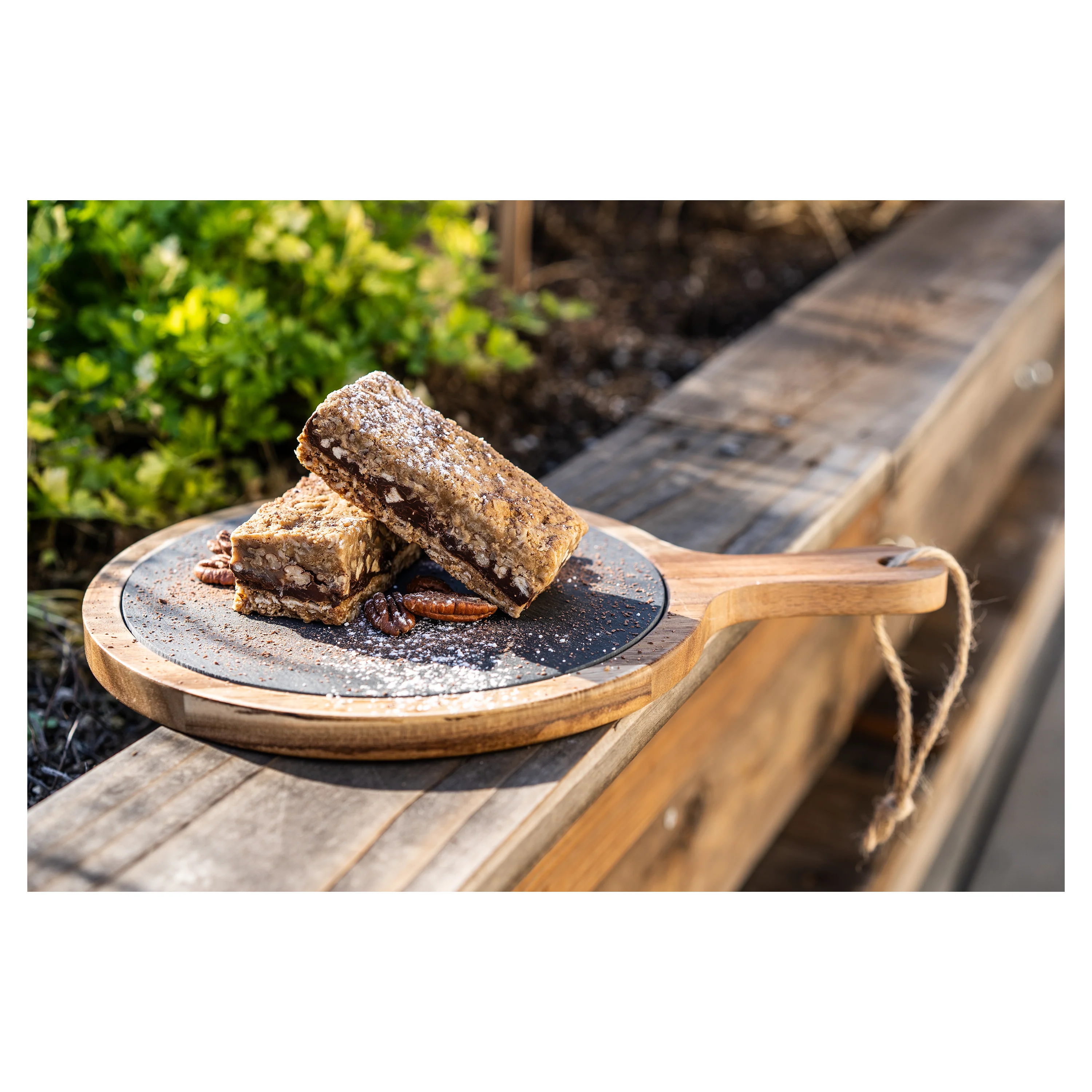 Round Set of 3 Slate and Wood Serving Boards - Image 8