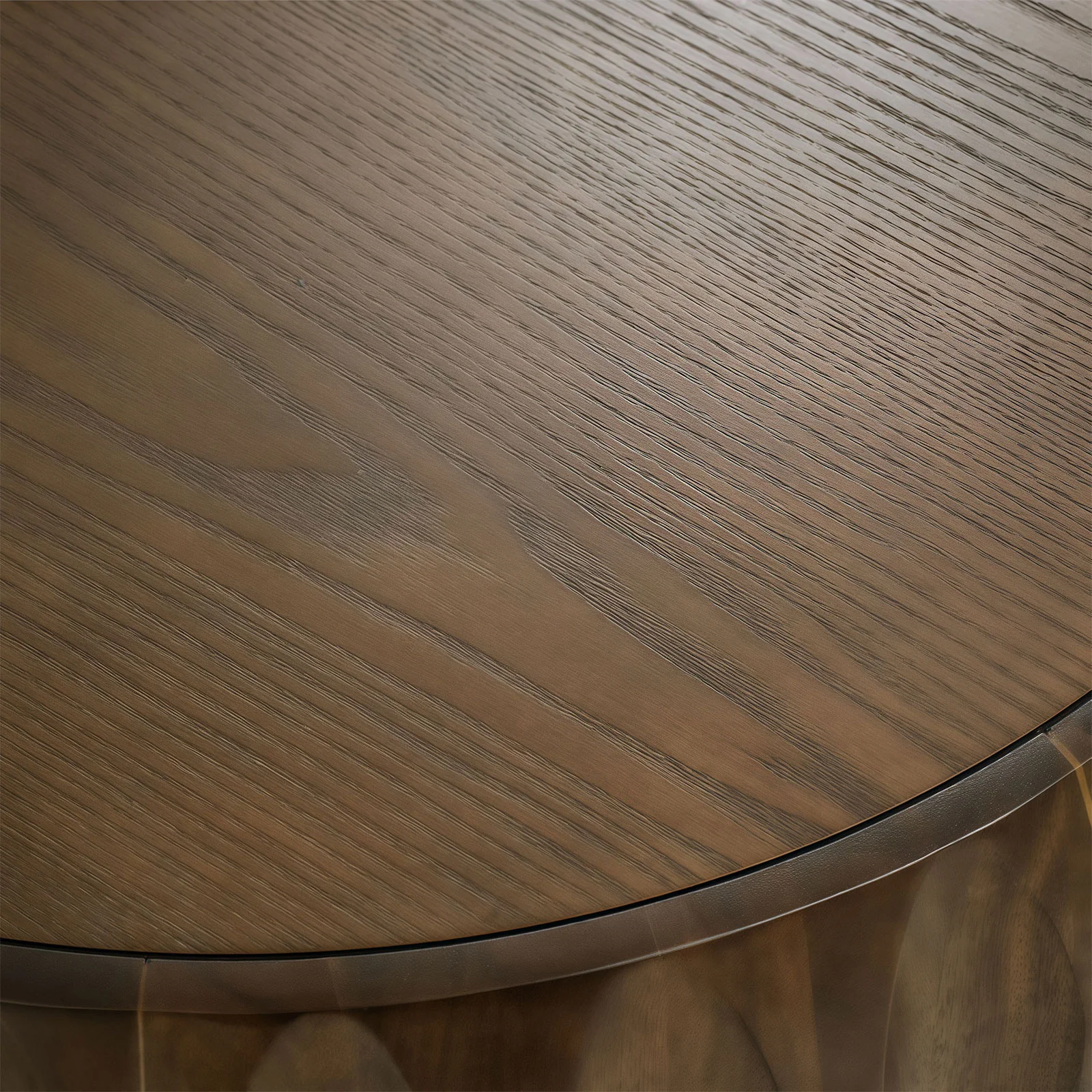 Round Solid Wood Carved Coffee Table - Image 5