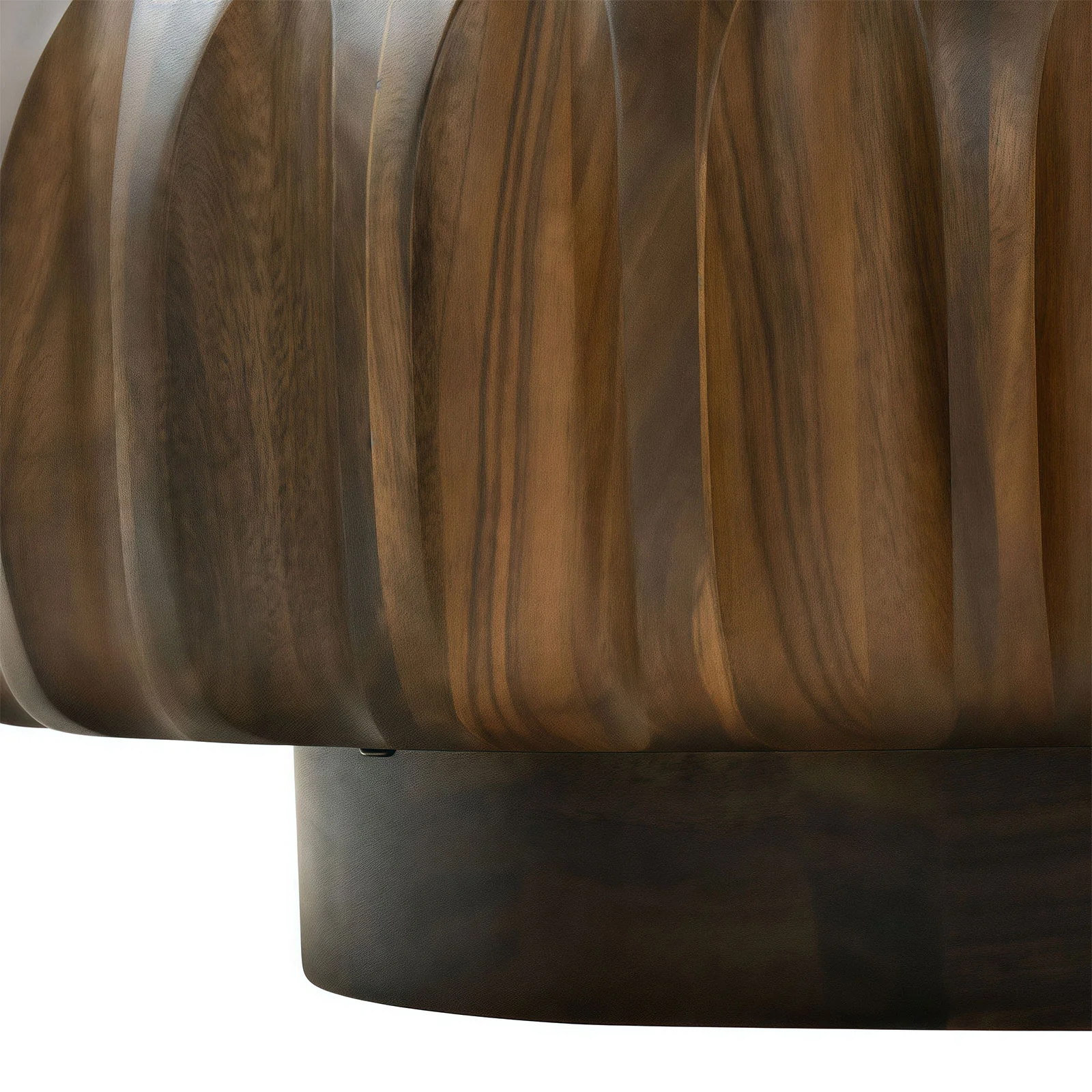 Round Solid Wood Carved Coffee Table - Image 6