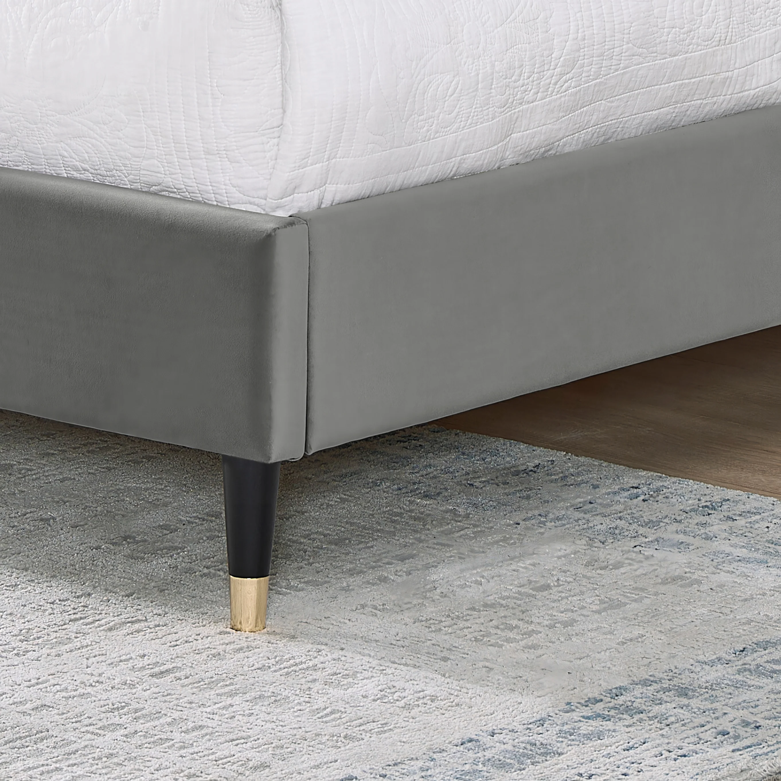 Rozita Velvet Wingback Platform Bed - Image 19