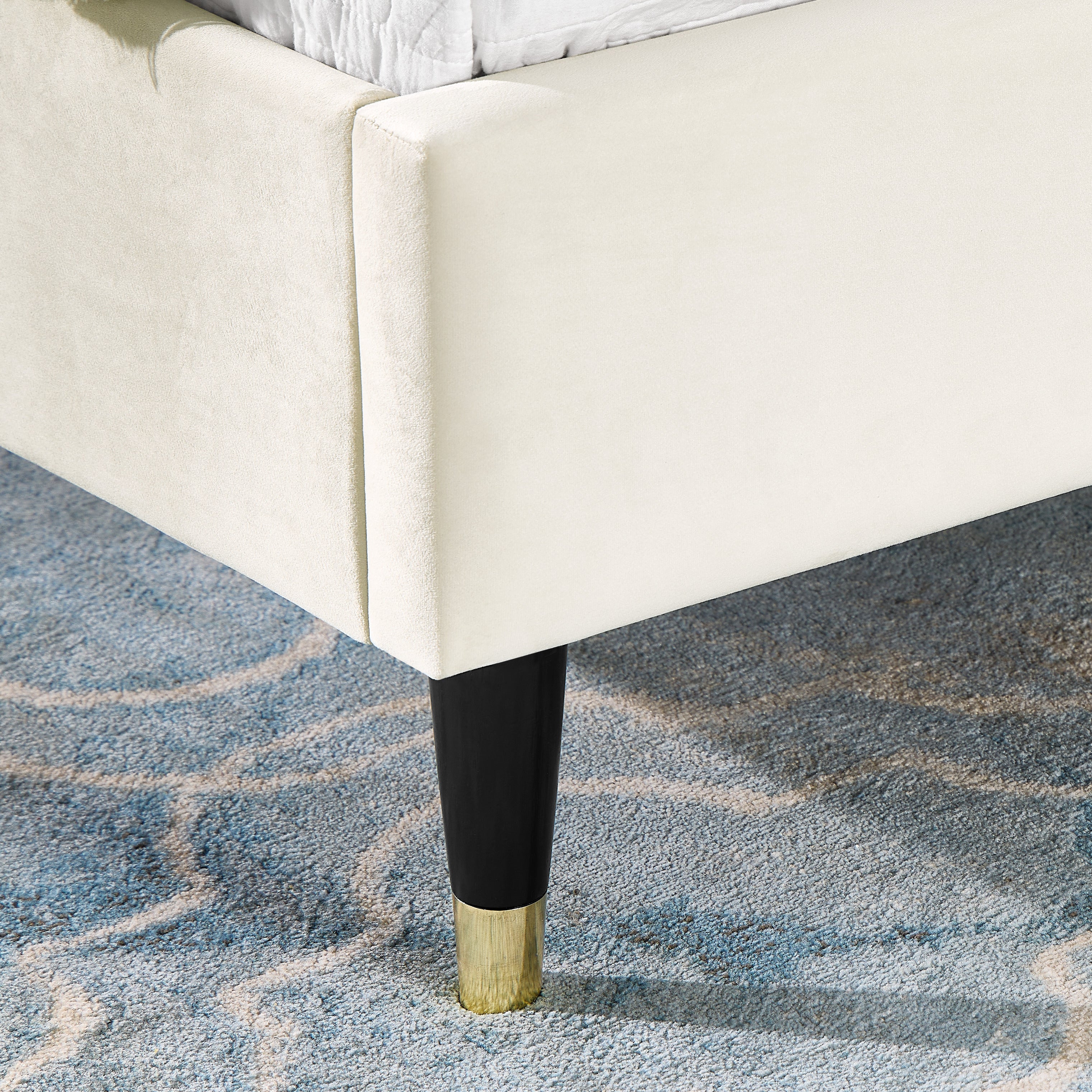 Rozita Velvet Wingback Platform Bed - Image 9