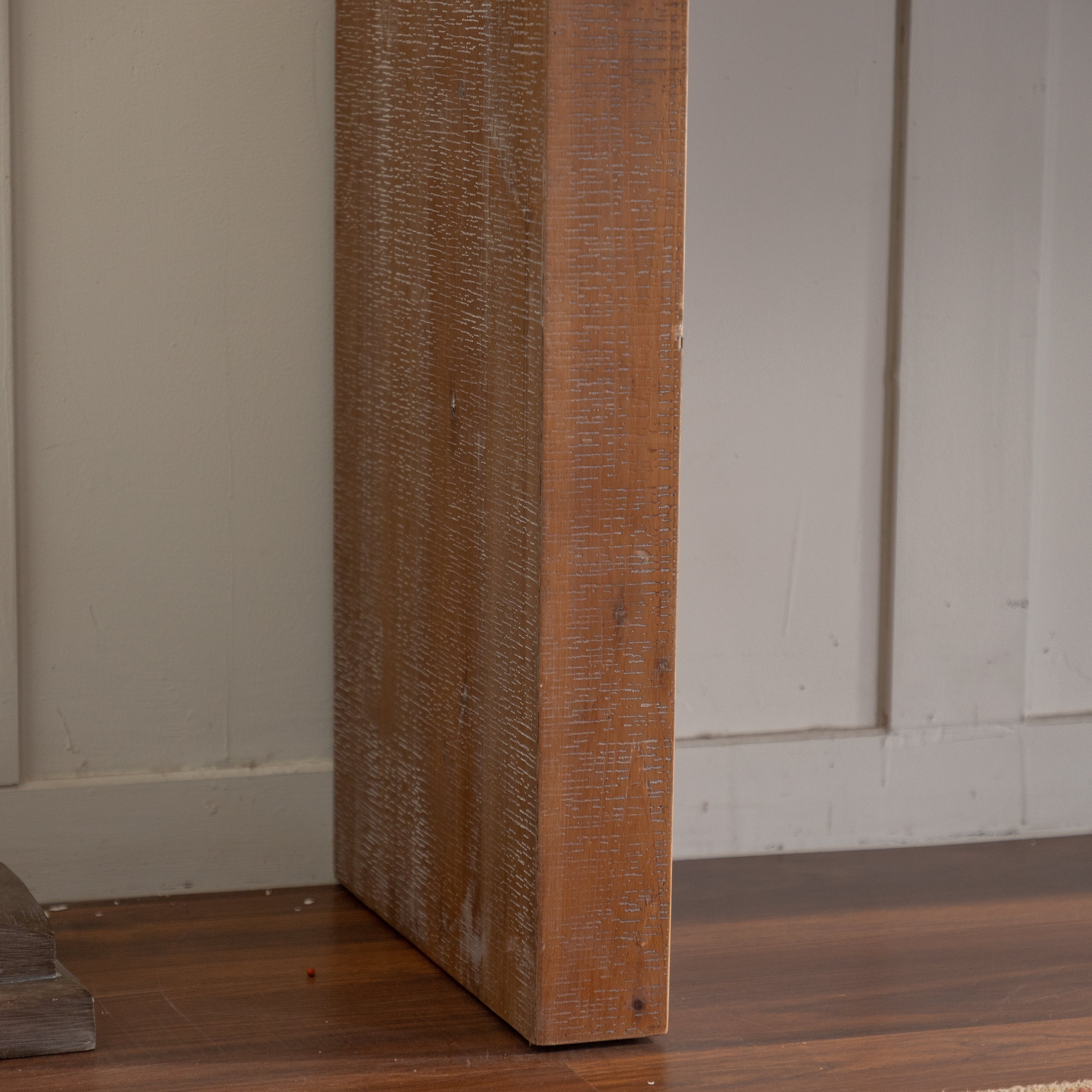 Rustic Console Table with Carved Detail - Image 6