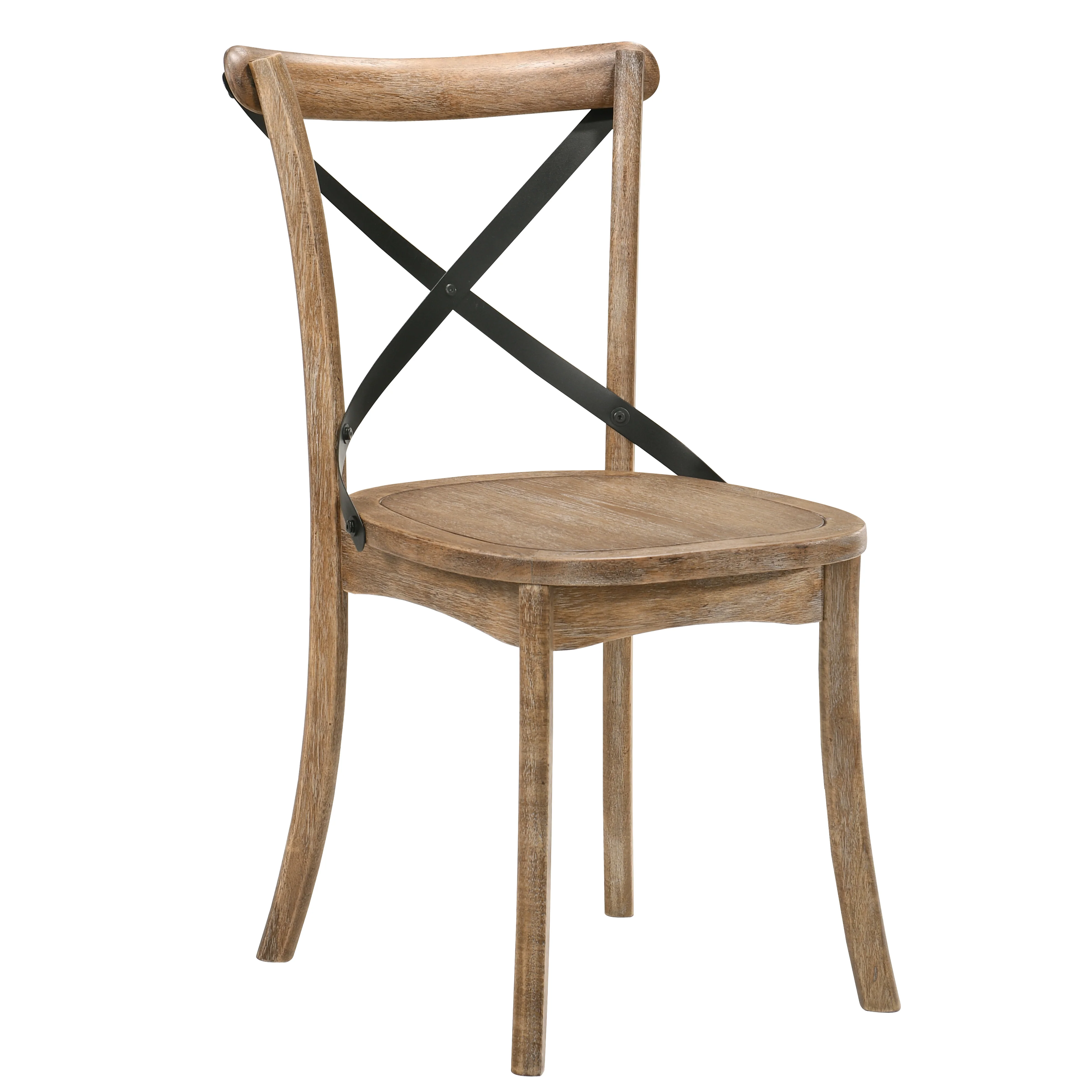 Rustic Oak Dining Chair, Set of 2 - Image 2